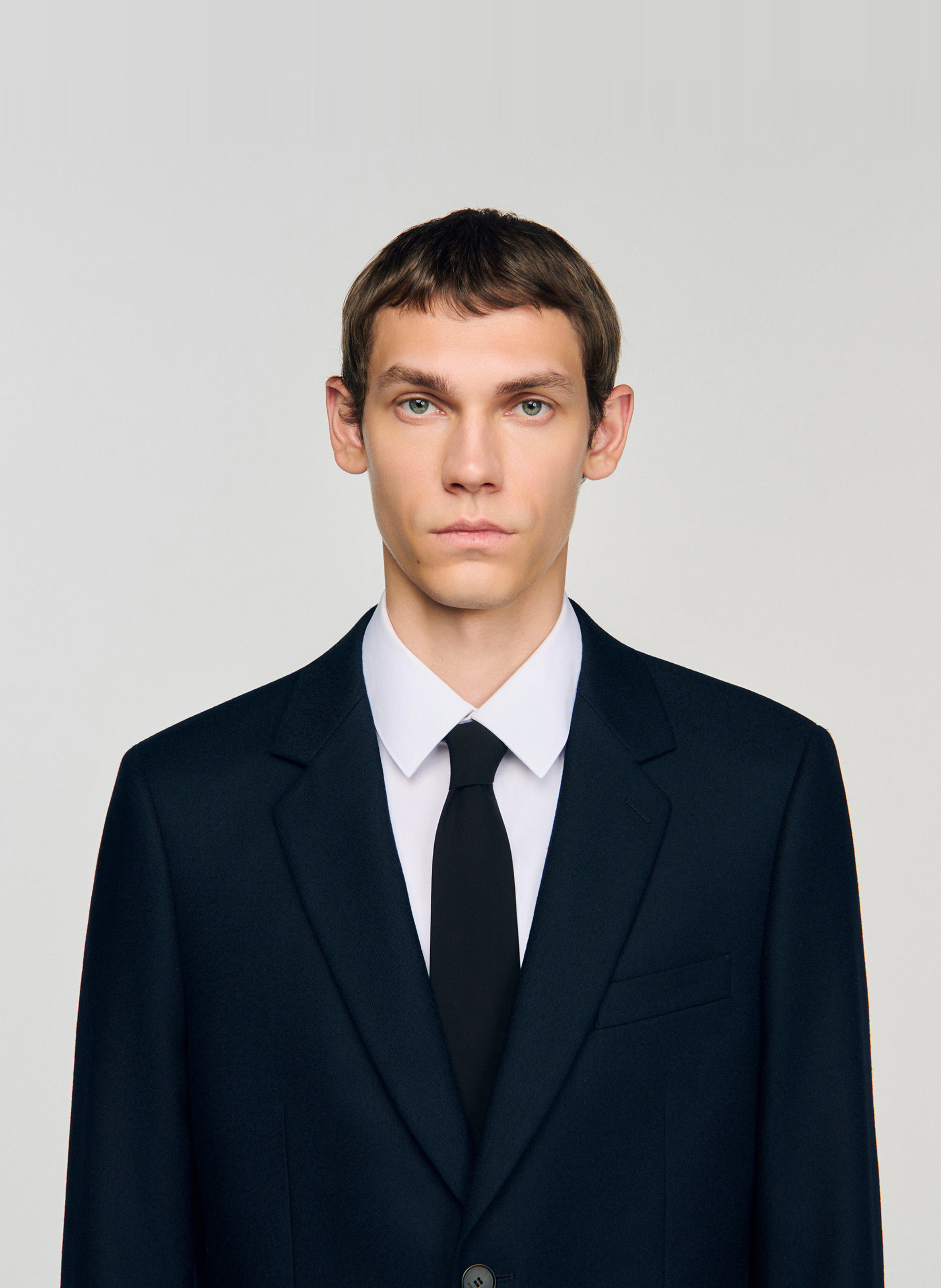 Veste ajustée en laine SANDRO Bleu