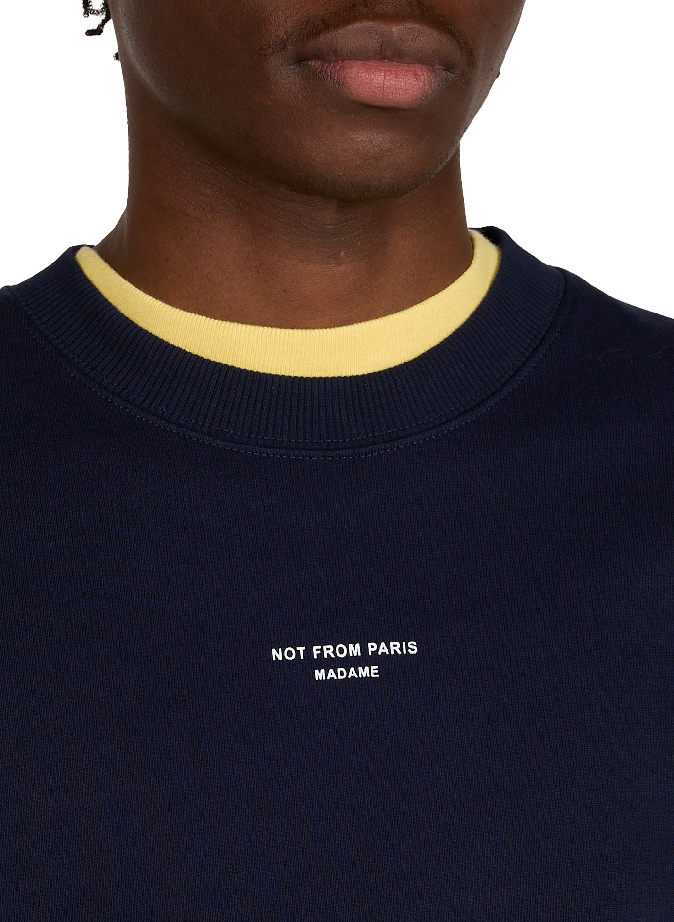 Round neck cotton sweatshirt DROLE DE MONSIEUR Blue