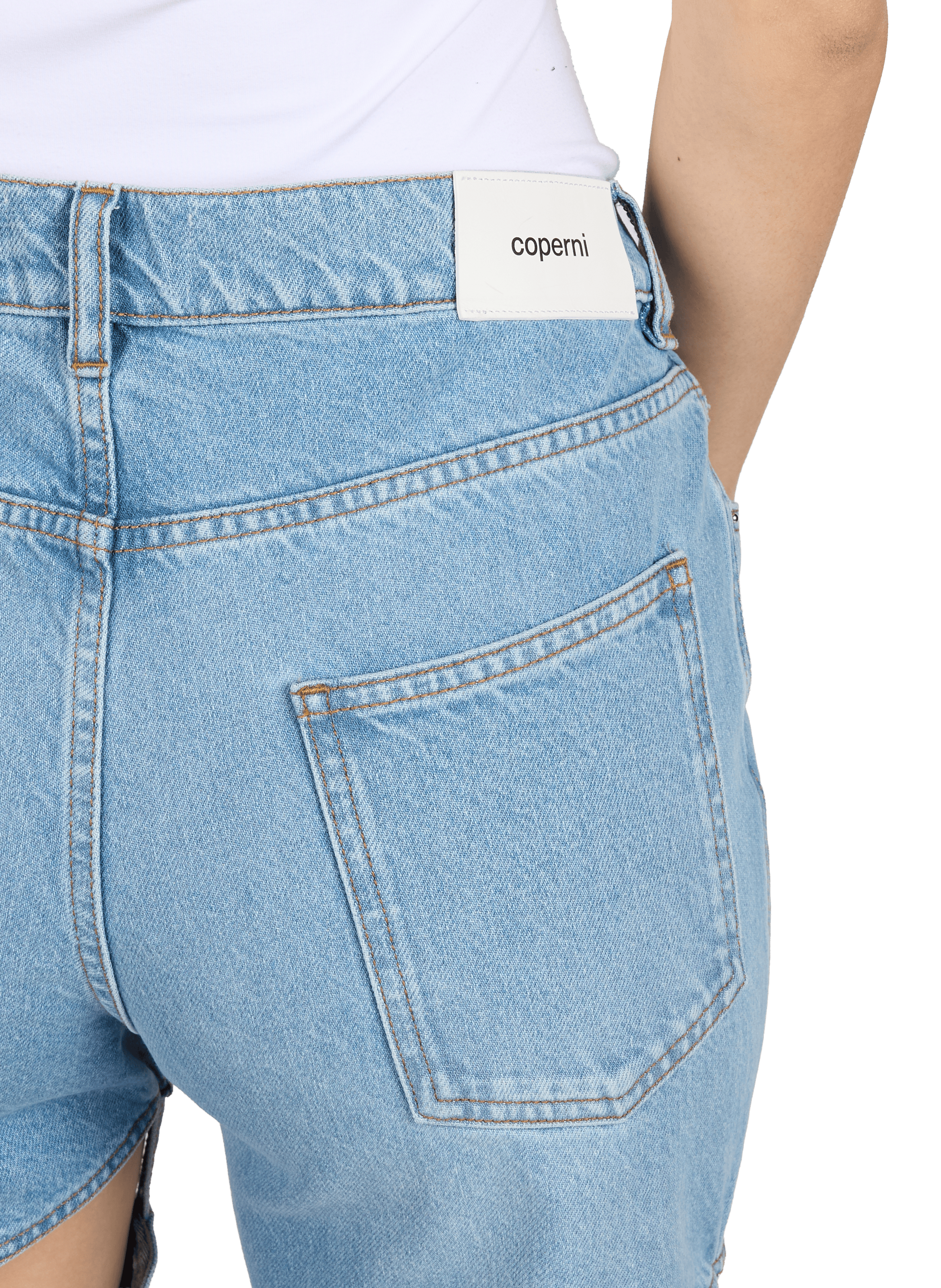 Jean à trous en coton COPERNI Bleu