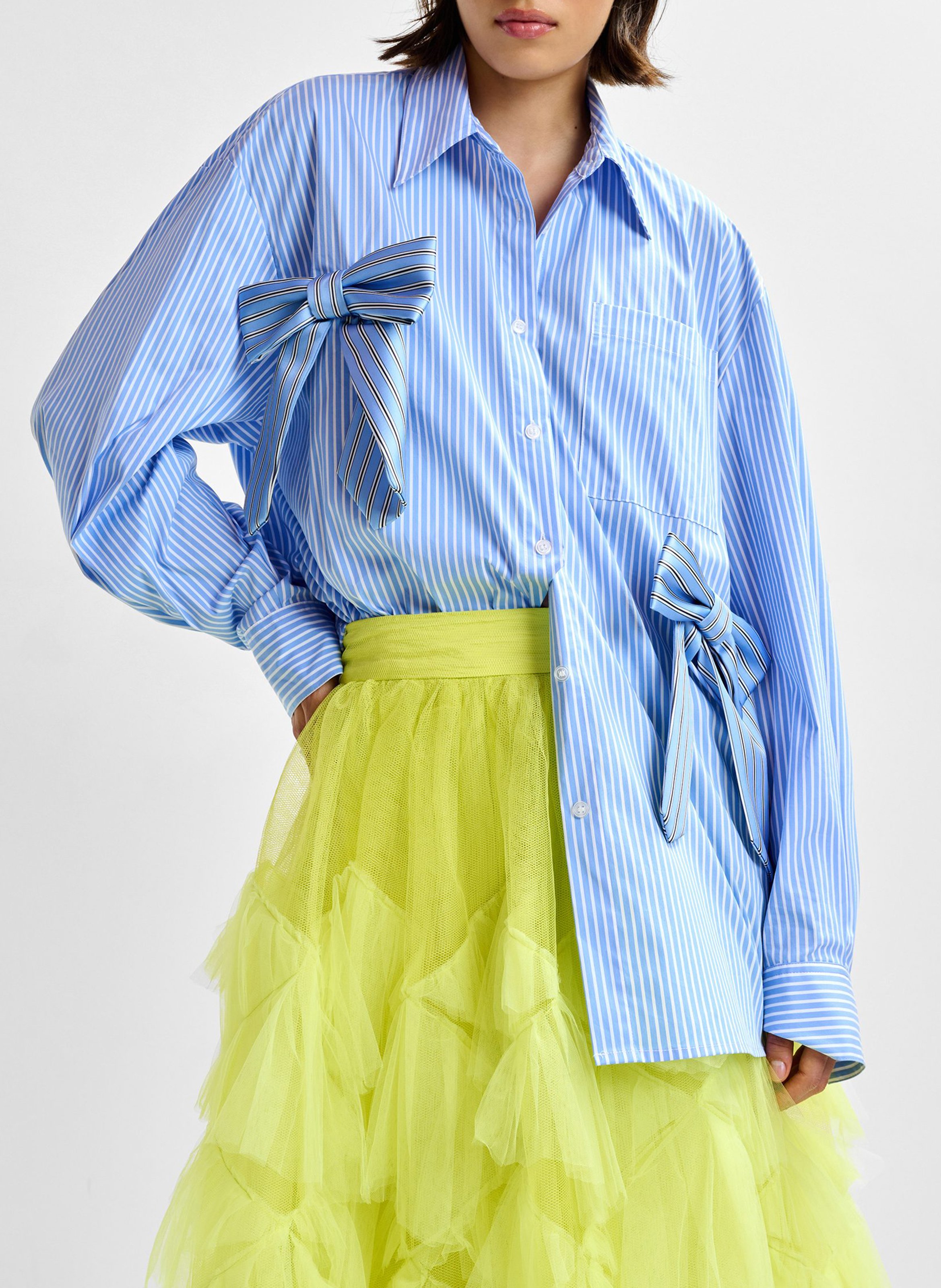 Chemise col classique en coton Jiwi ESSENTIEL ANTWERP Bleu