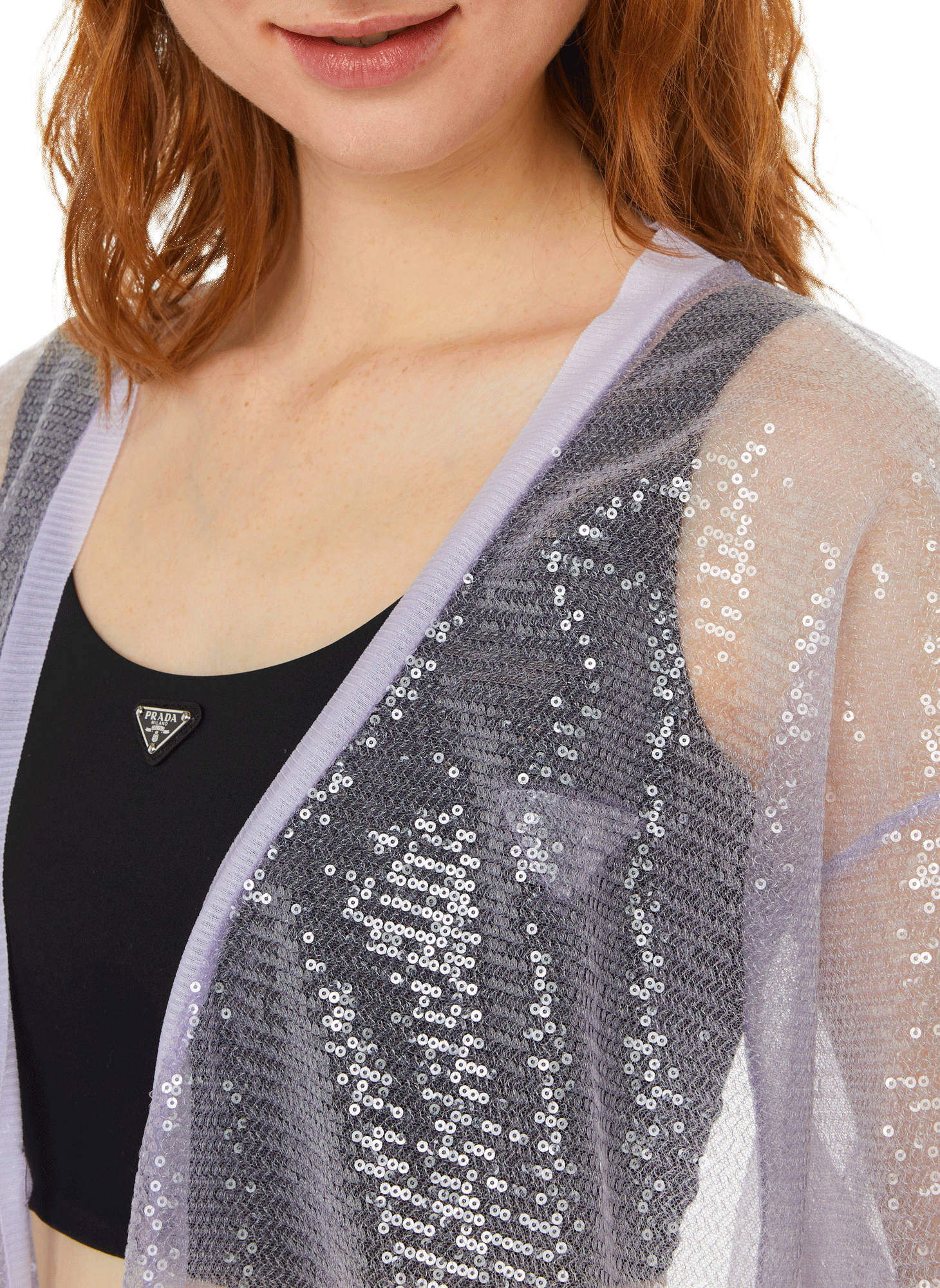 Cardigan en sequins PRADA Violet