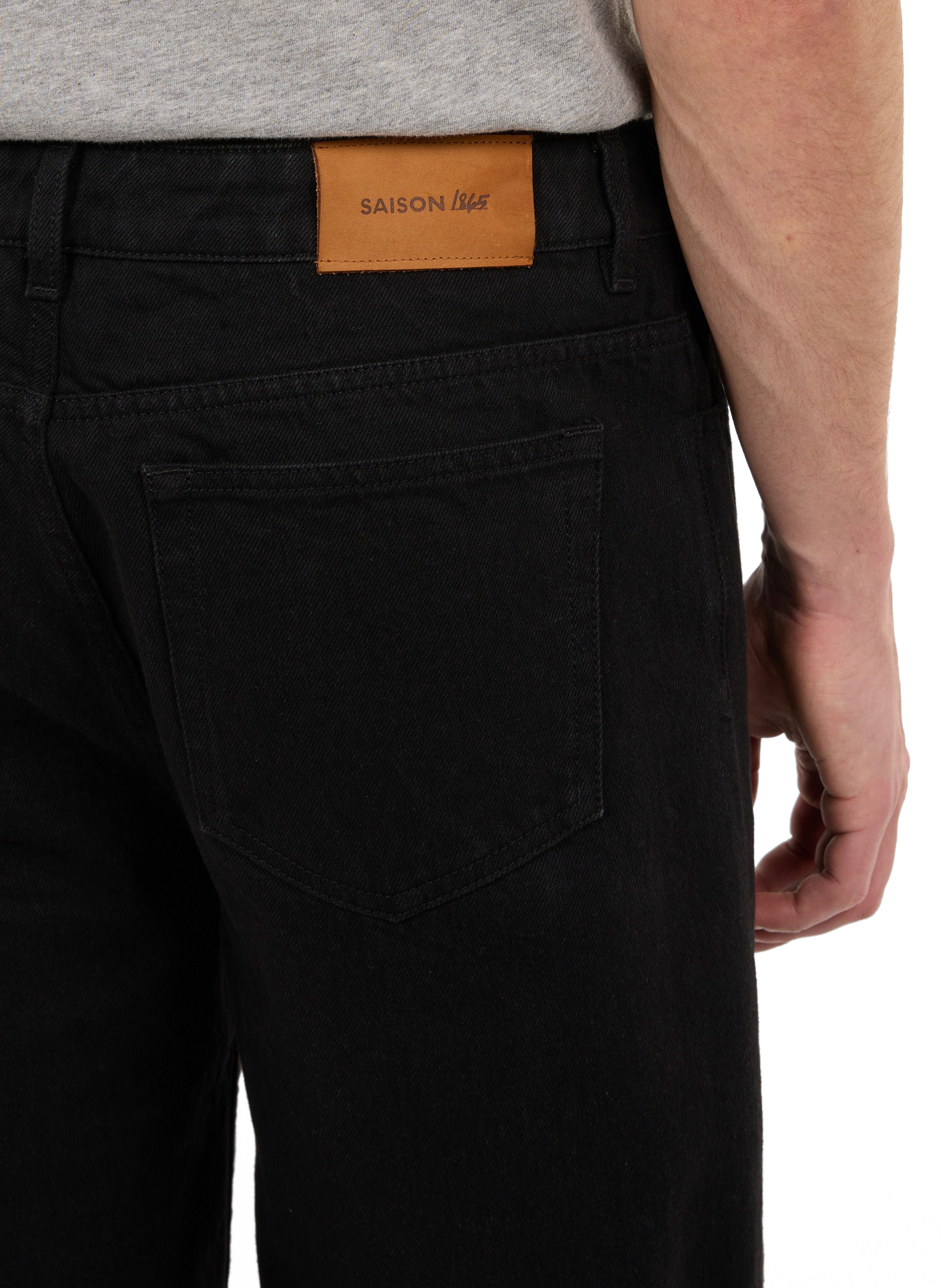 Straight-fit cotton jeans SAISON 1865 Black
