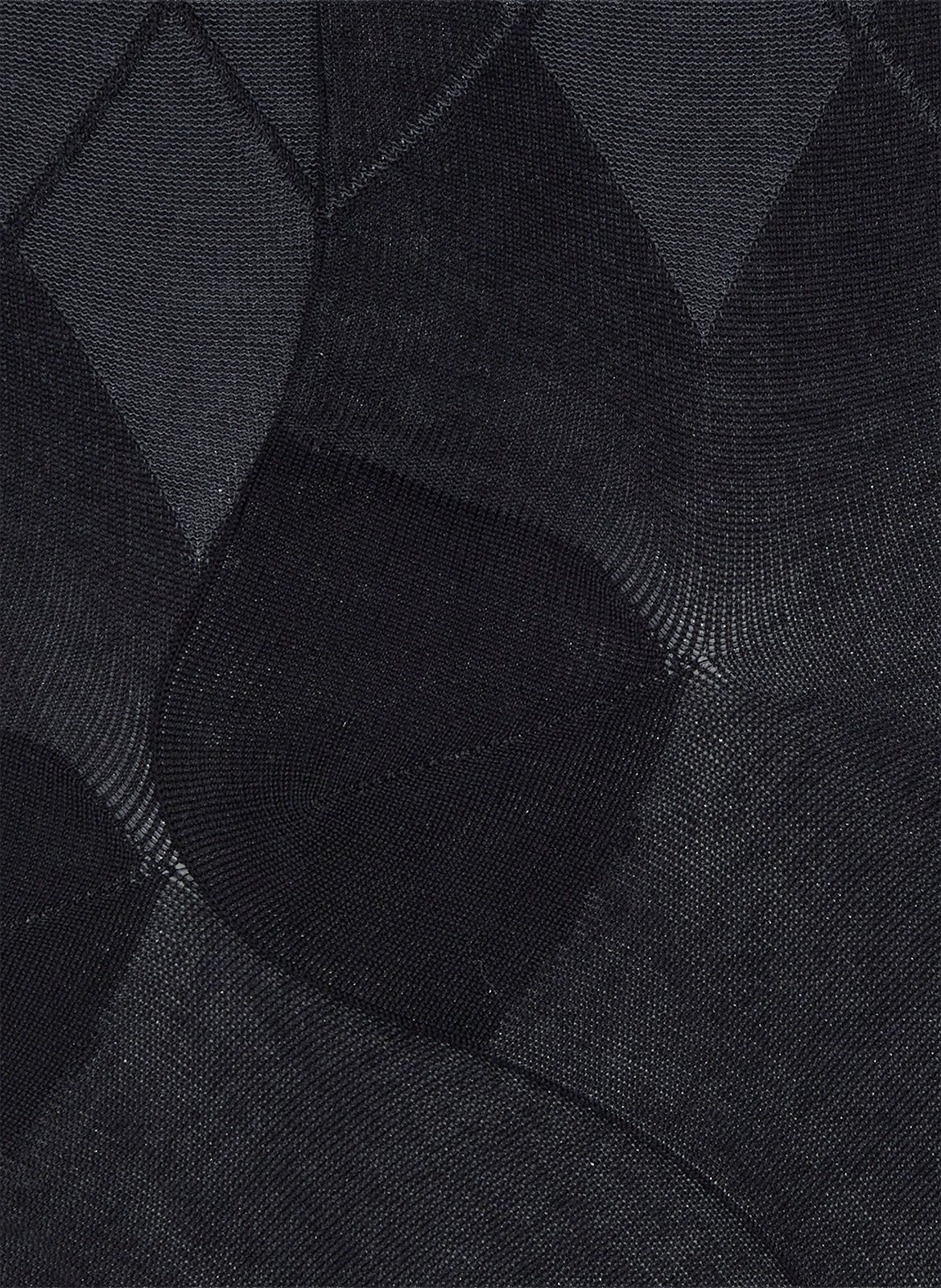 Mid-calf diamond patterned cotton blend socks DORÉ DORÉ Black