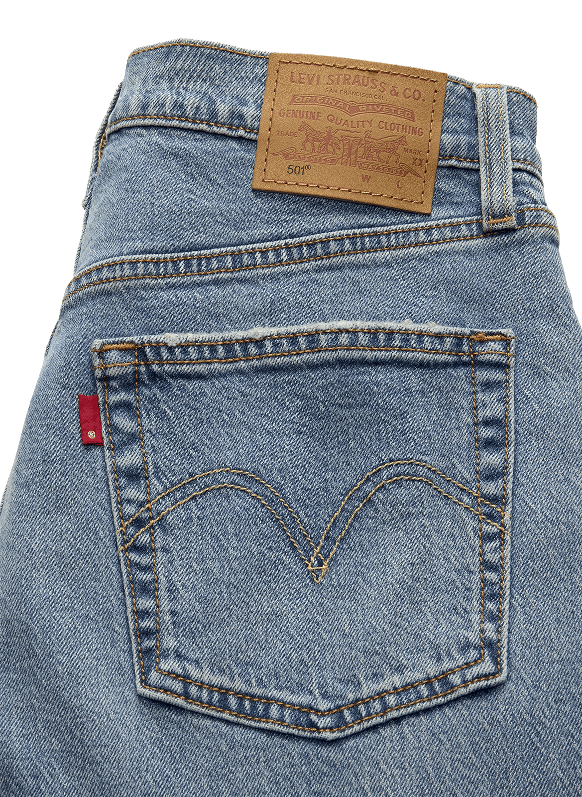 Jean 501® Crop Lightweight en coton LEVI'S Bleu