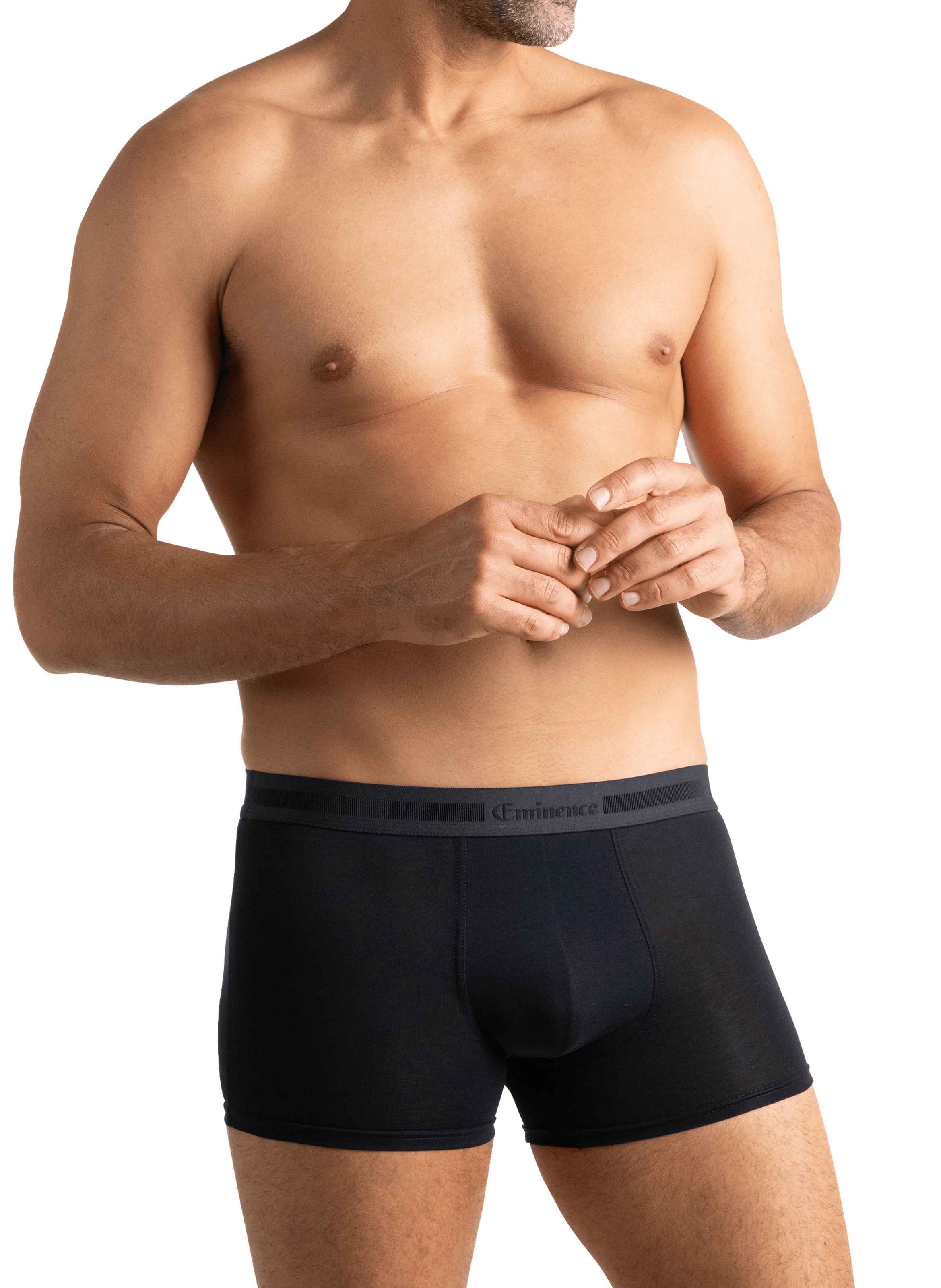 Lot de 3 boxers unis en coton mélangé EMINENCE Multicolore