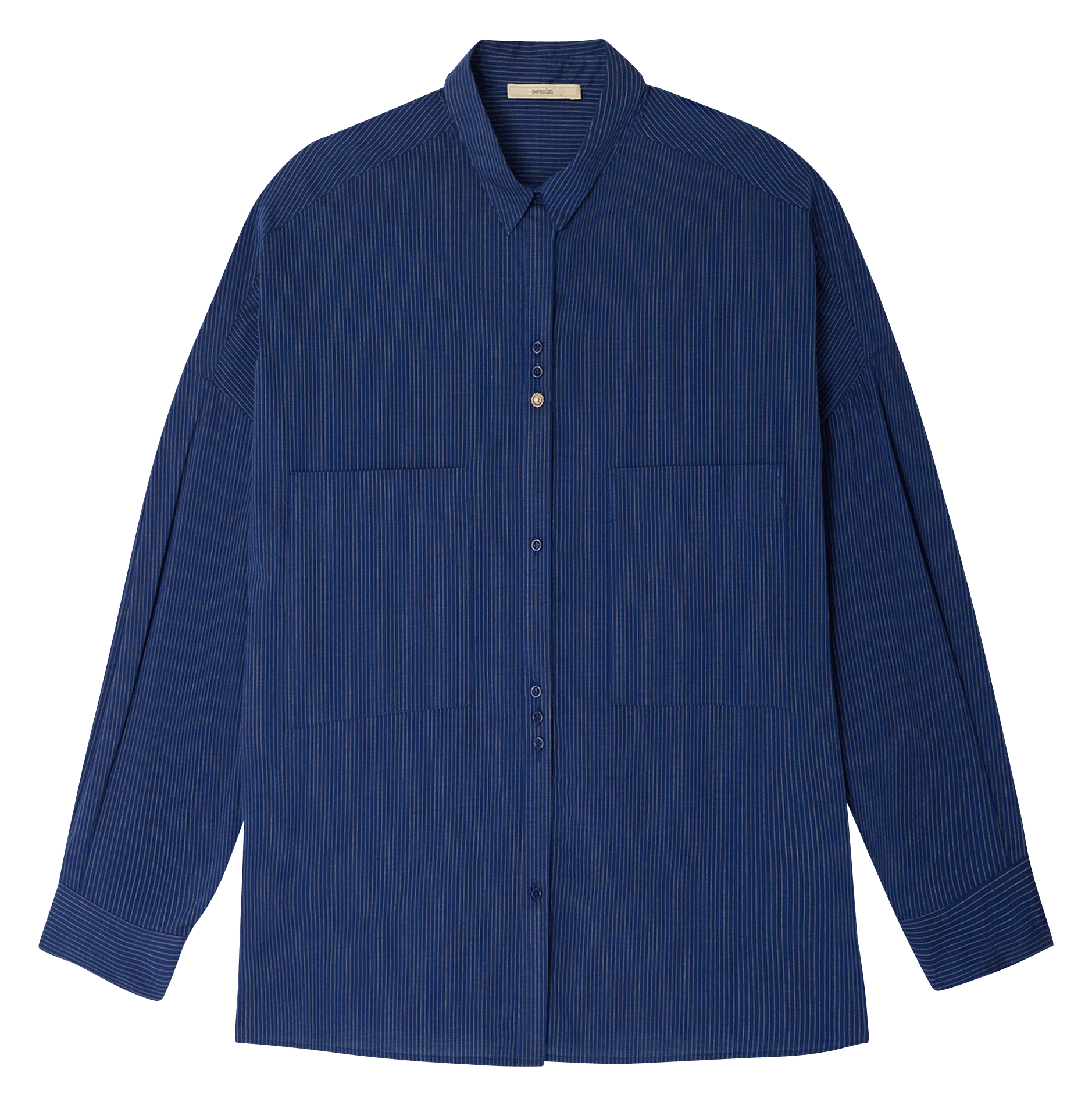 Chemise ample à rayures en coton fontania a SESSUN Bleu