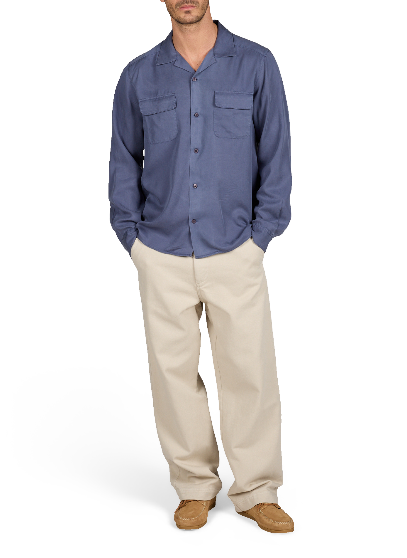 Straight High-Waist Solid Pants LAFAURIE Beige