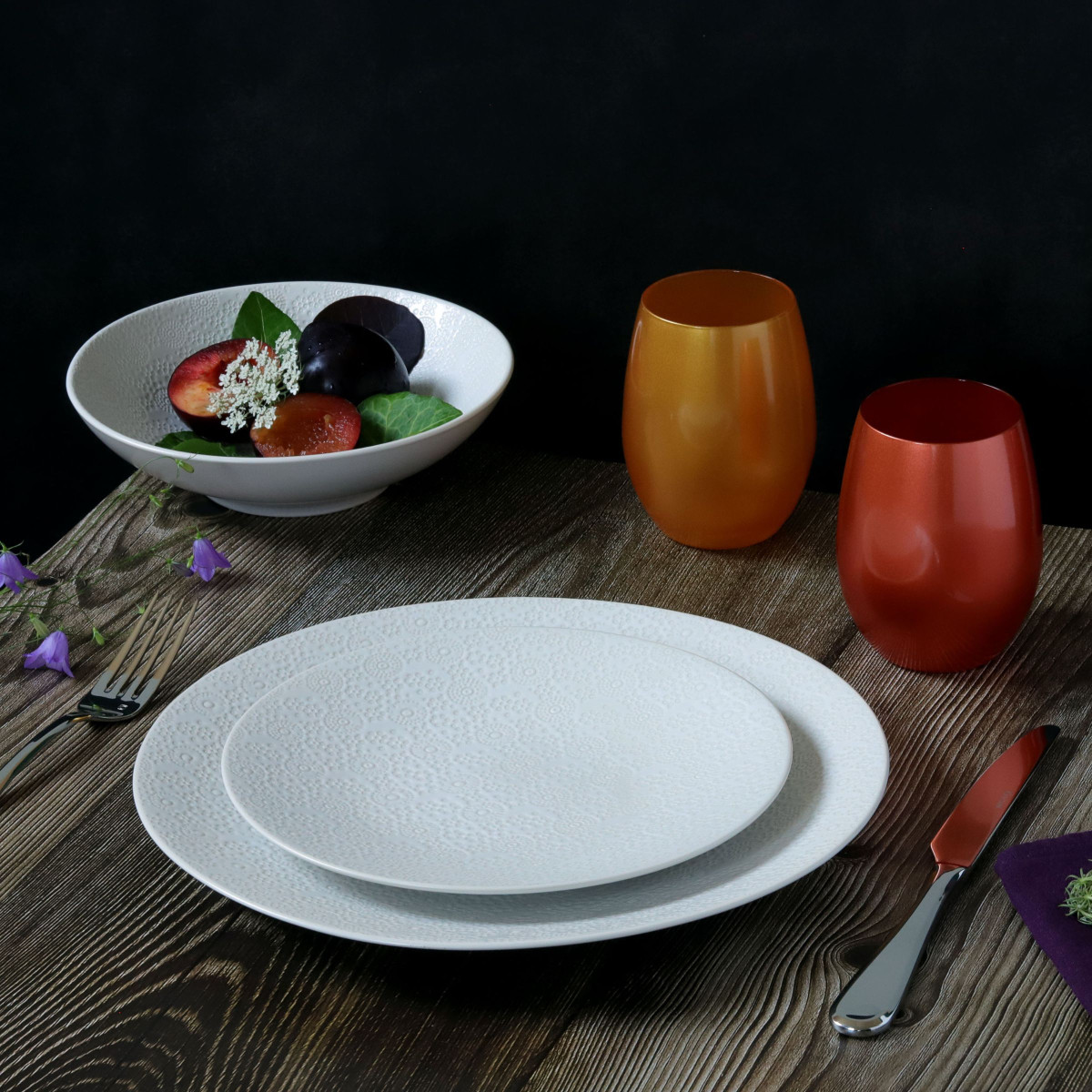 White japan - assiette dessert 20.5 cm (lot de 6) MEDARD DE NOBLAT Blanc
