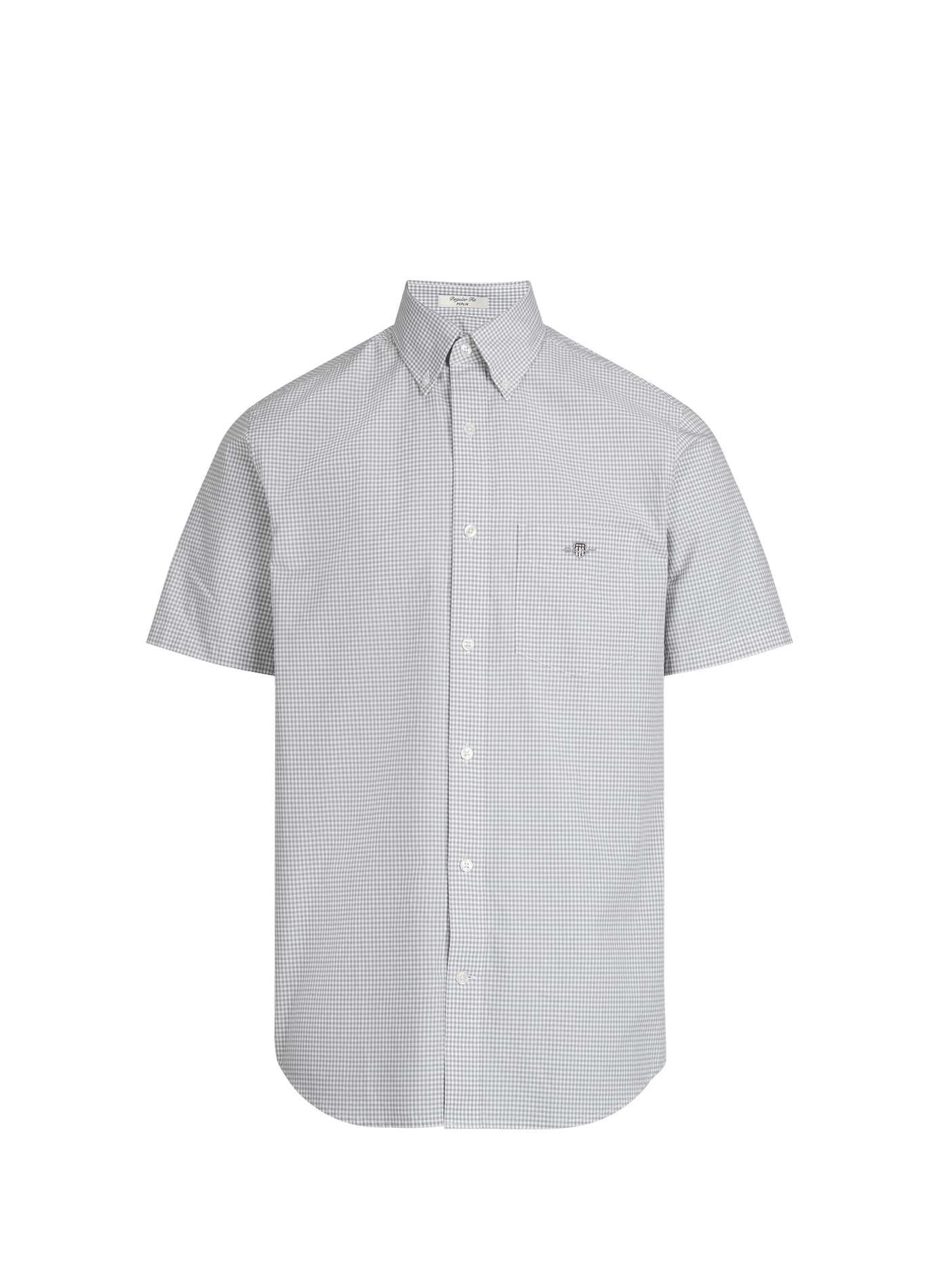 Straight cotton check shirt GANT Grey