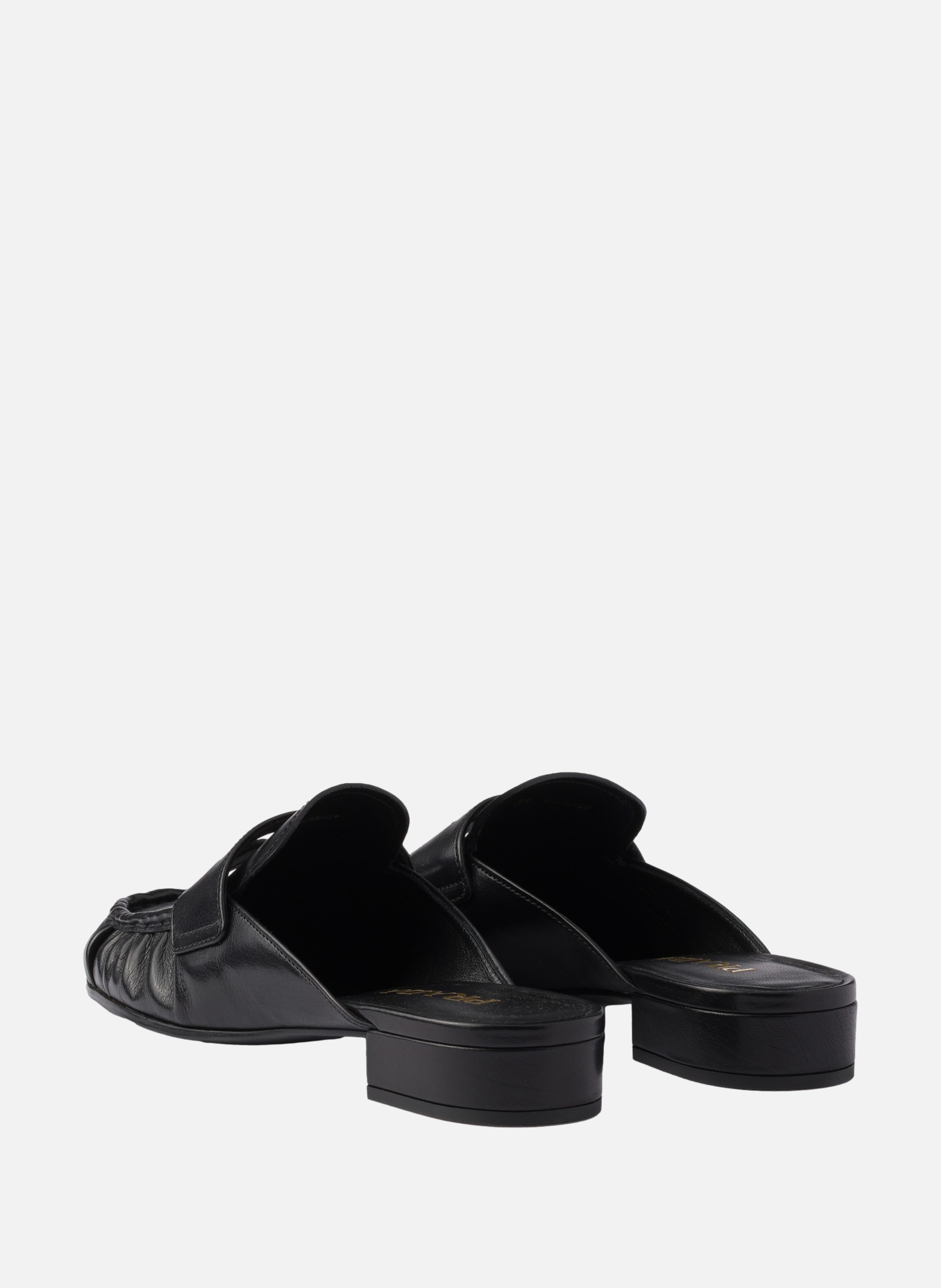 Mules en cuir PRADA Noir