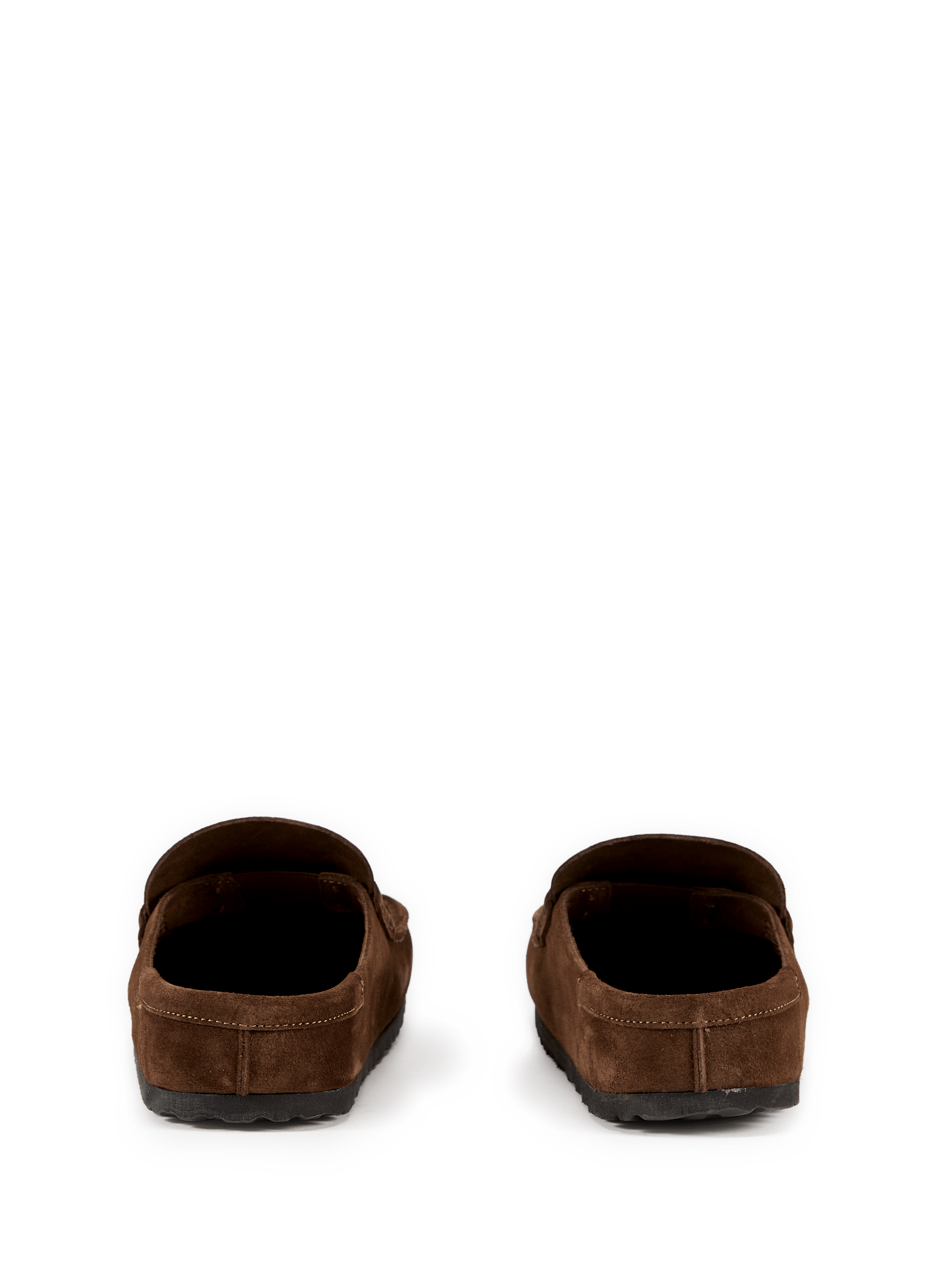 Platte muiltjes van suède leer in Napels BIRKENSTOCK Bruin