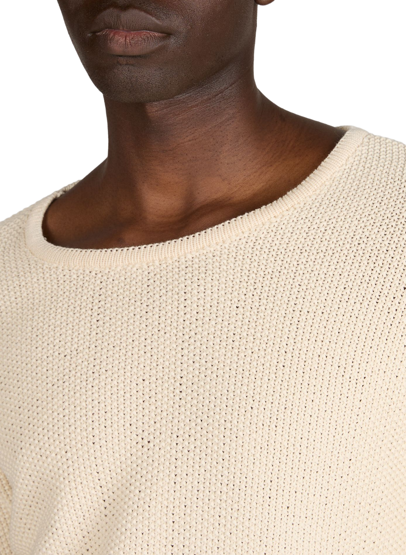 Pull mailles en coton CAMPILLO Beige