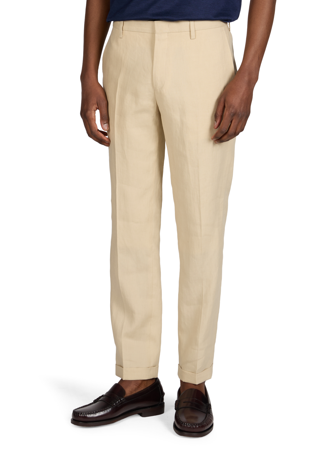 Plain linen trousers PAUL SMITH Khaki