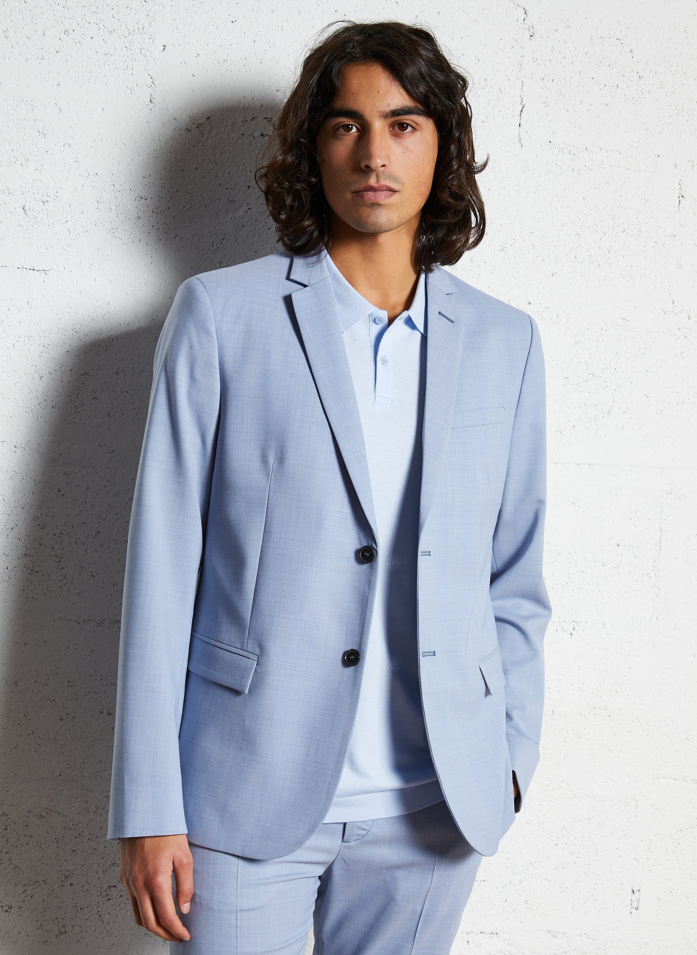 Veste tailleur en laine mélangée IKKS Bleu