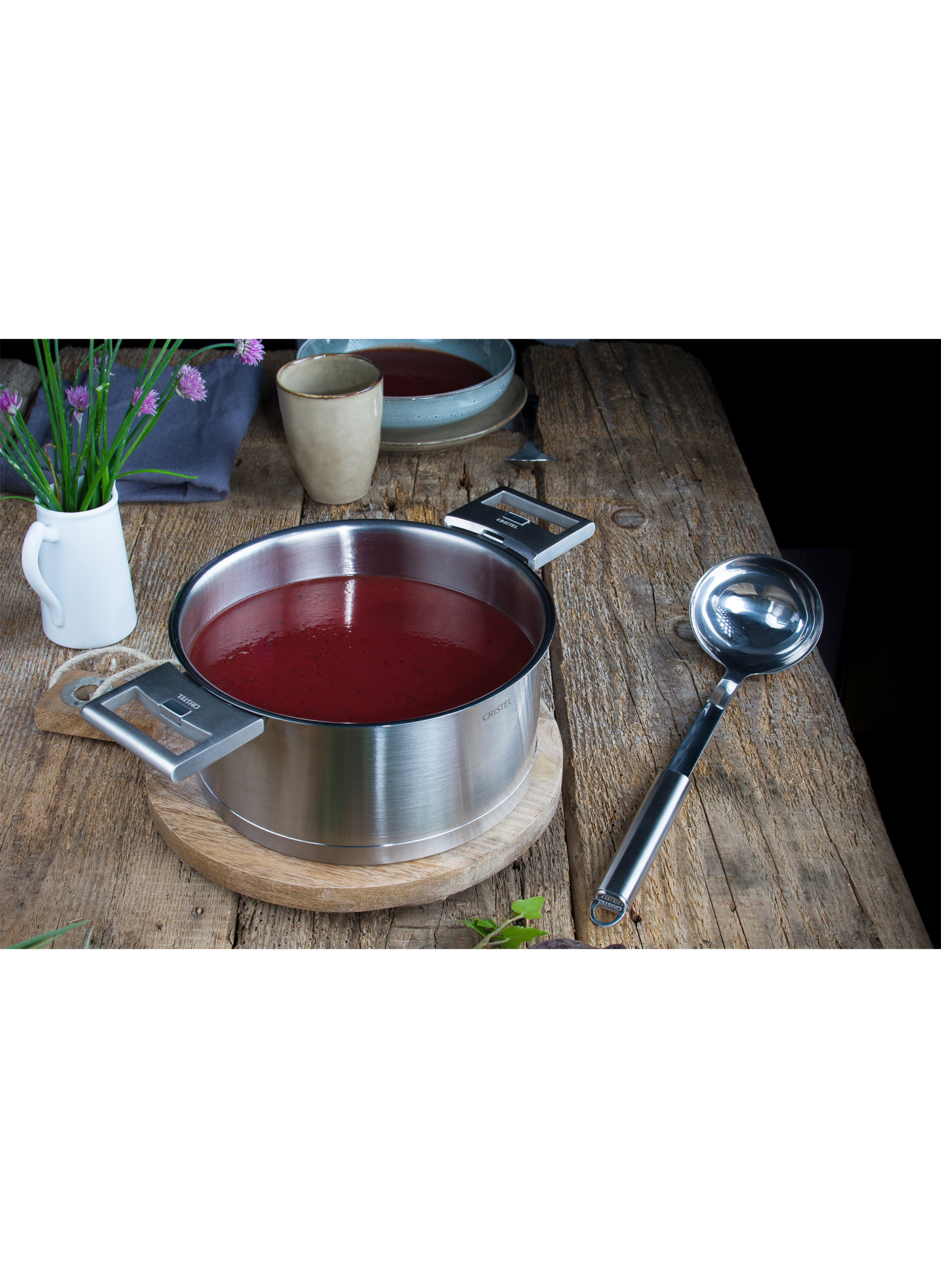 Louche Poc en inox CRISTEL Gris
