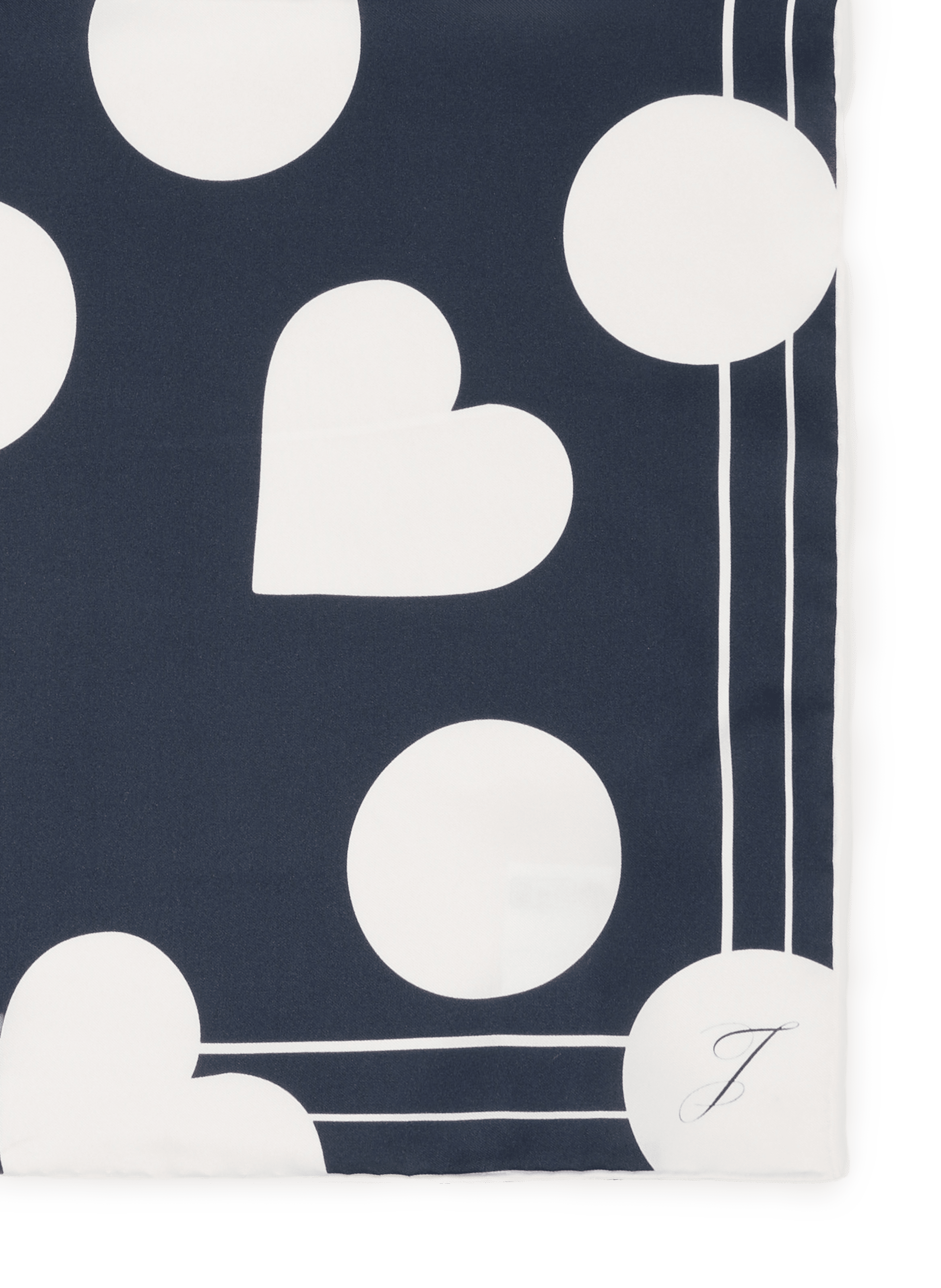 Le foulard Cœur en soie JACQUEMUS Noir