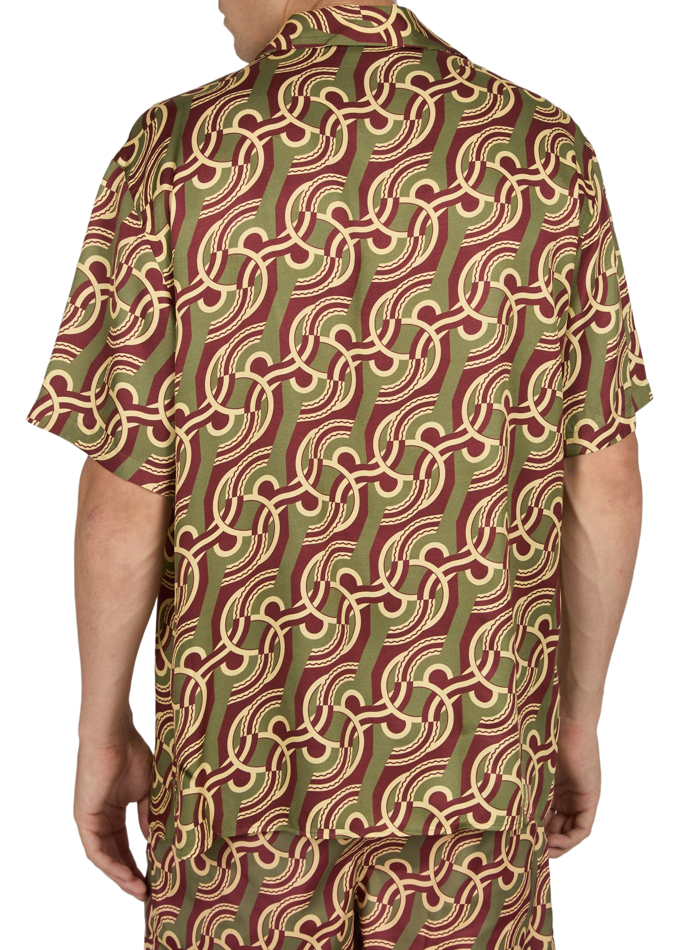 Short-sleeve Jacquard Link Shirt DROLE DE MONSIEUR Khaki
