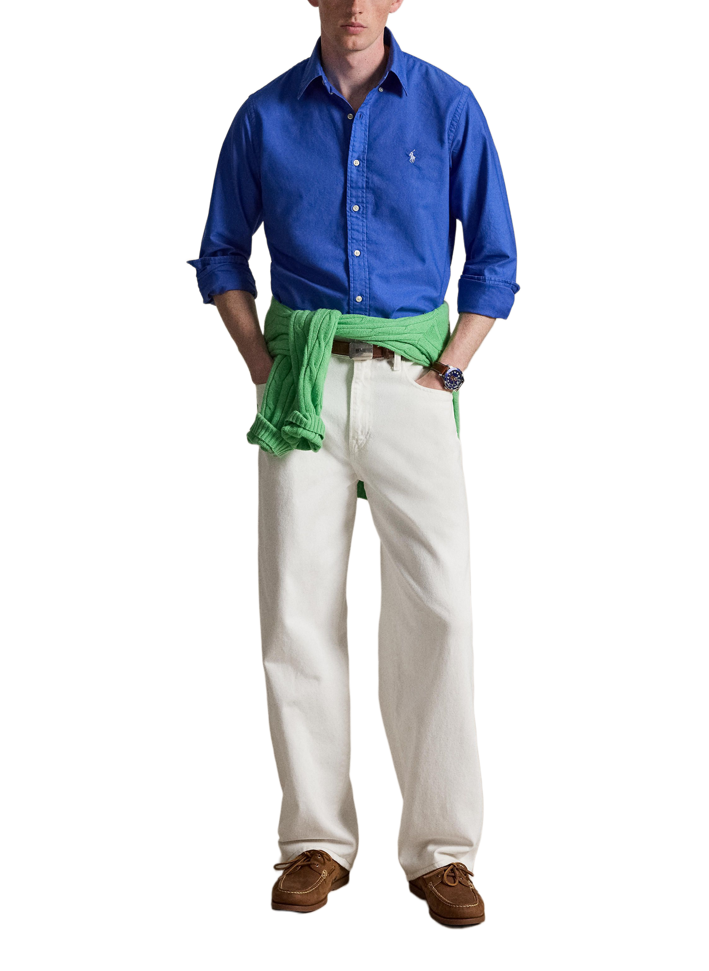 Chemise à manches longues en coton  | Violet POLO RALPH LAUREN Homme