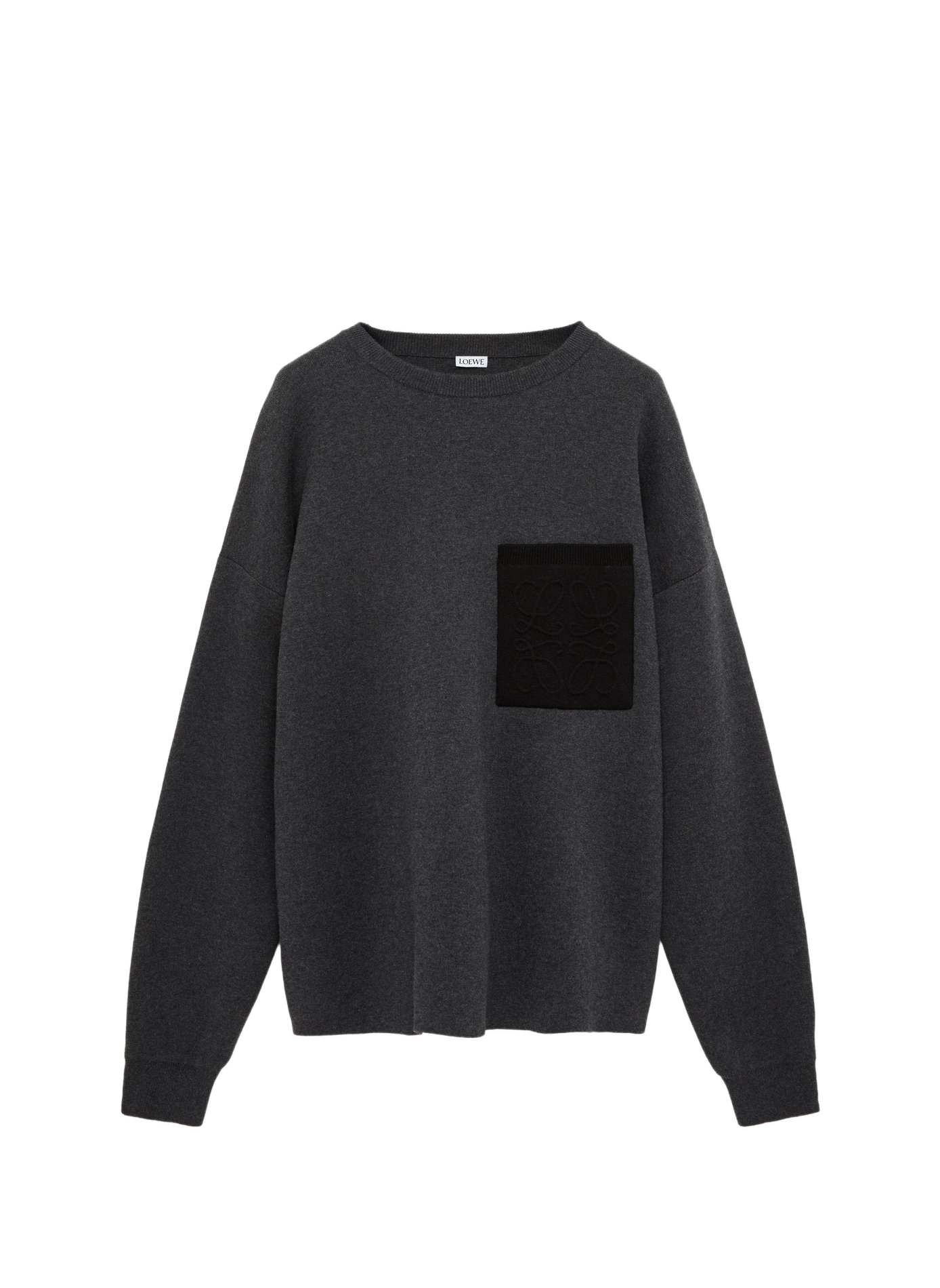 Anagram pocket sweater in blended cotton LOEWE Grey