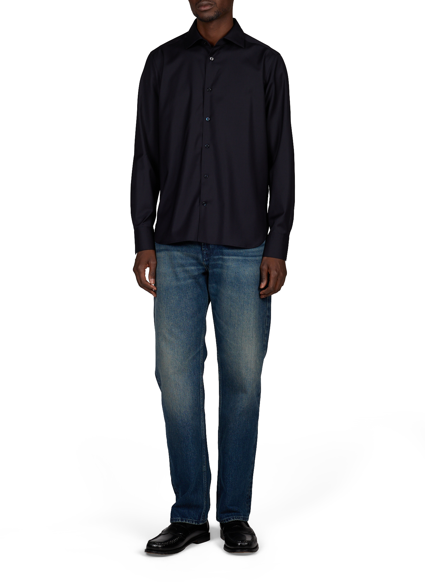 Wollmischhemd HERNO Blau