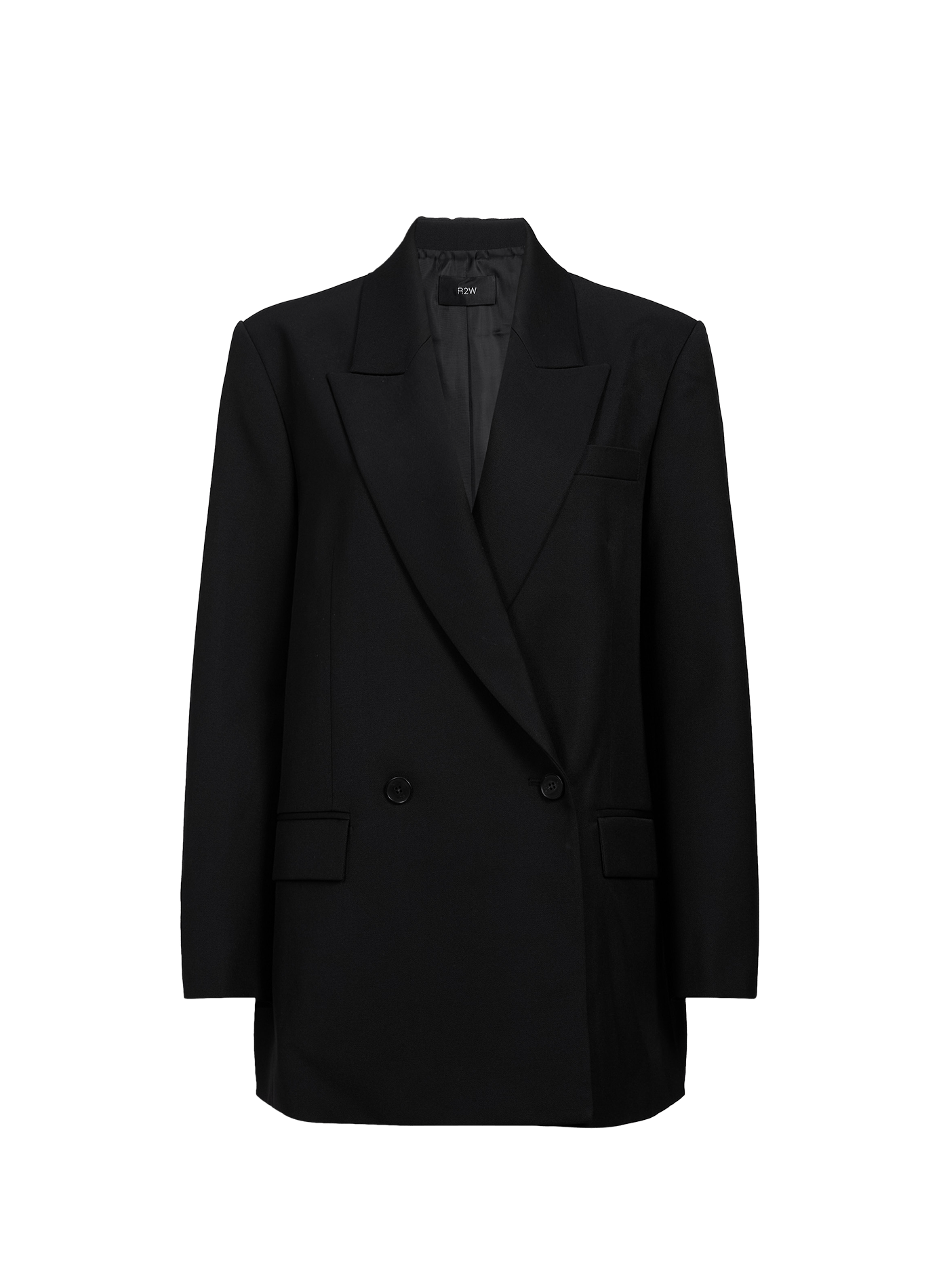 Veste tailleur large Viora en laine mélangée R2W Noir