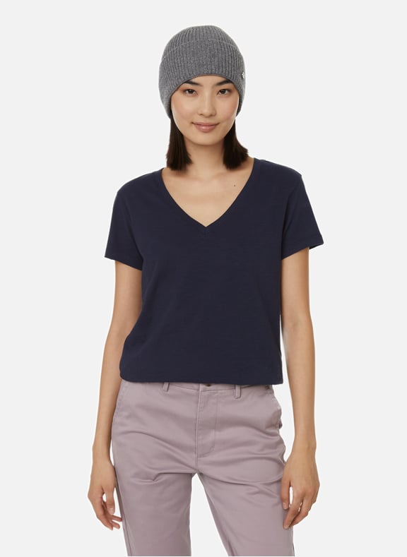 Cotton V-neck T-shirt Blue by DOCKERS DOCKERS Cotton V-neck T-shirt Blue