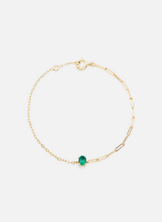 Emerald solitaire bracelet YVONNE LÉON