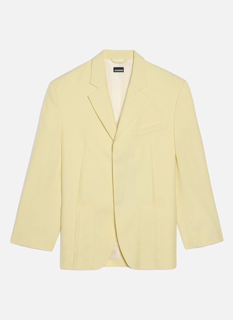 Men's jacket in virgin wool YellowJACQUEMUS 