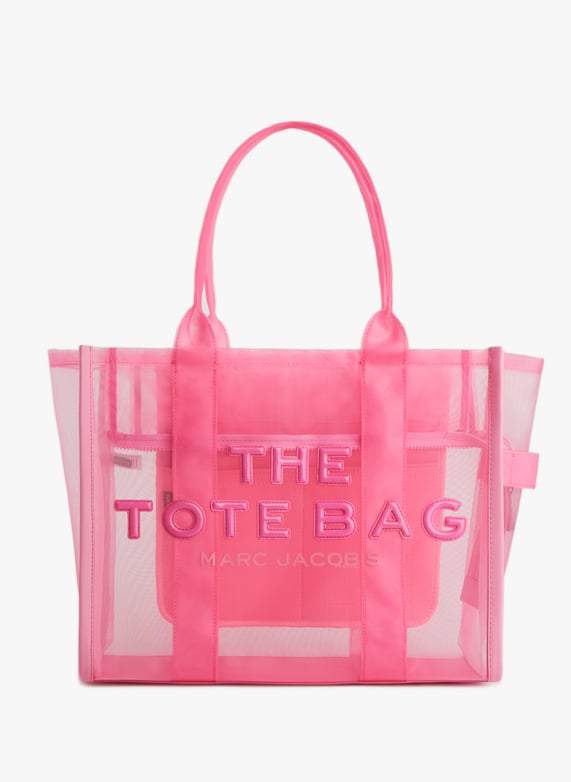 Pink Mesh Tote Bag Lightweight Foldable Mesh Tote Bag Pink – Sohum