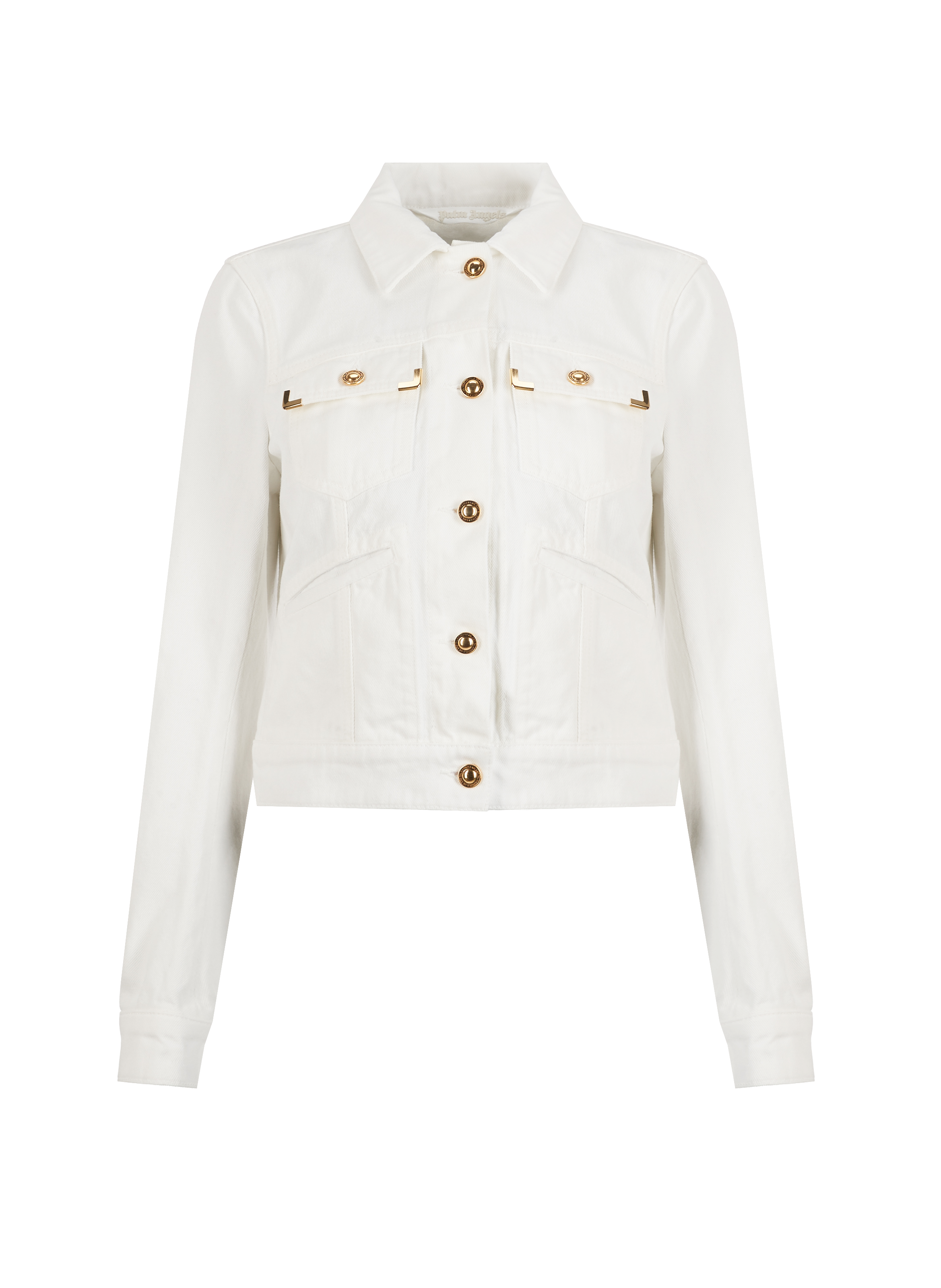 Veste denim courte PALM ANGELS Blanc