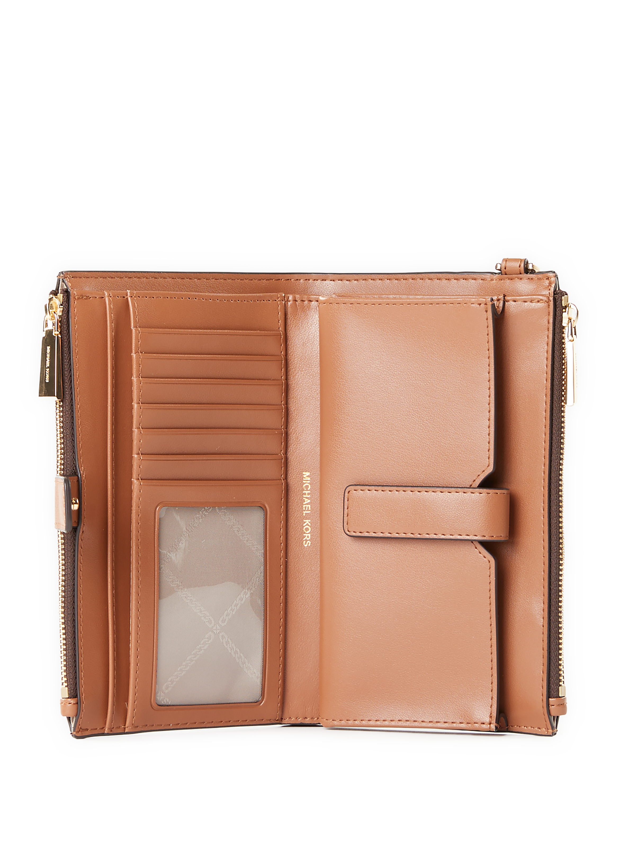 Wallet with logo print MICHAEL KORS Brown