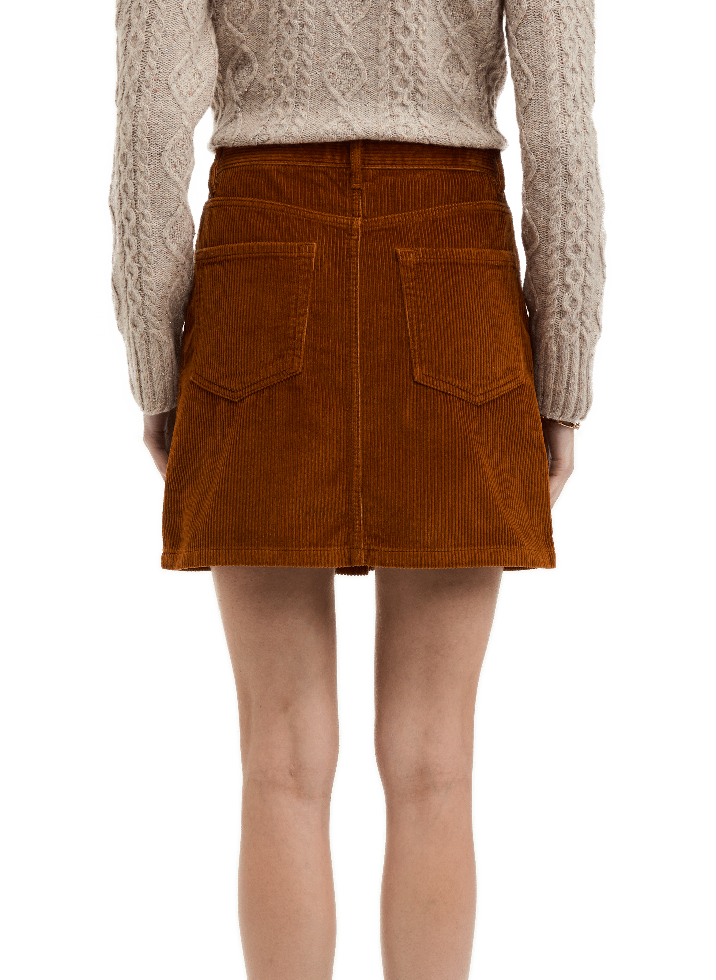 Corduroy mini skirt DOCKERS Brown