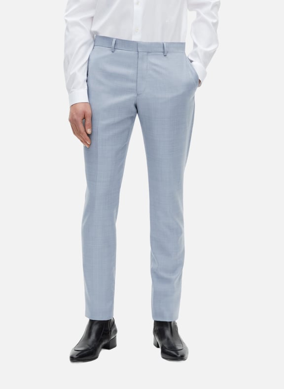 Pantalon de costume en laine coupe ajustée Bleu by THE KOOPLES THE KOOPLES Pantalon de costume en laine coupe ajustée Bleu