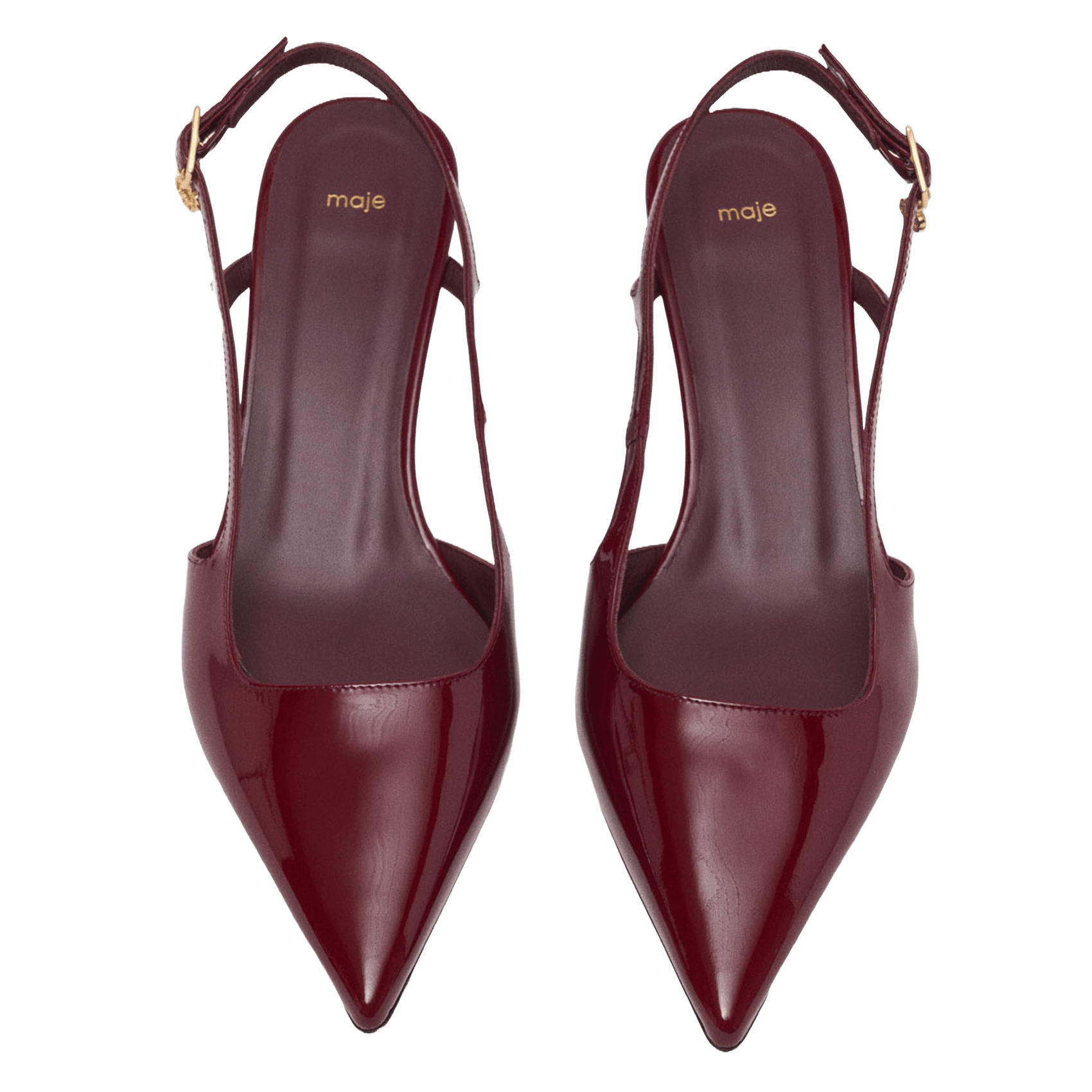 Escarpins en cuir MAJE Rouge