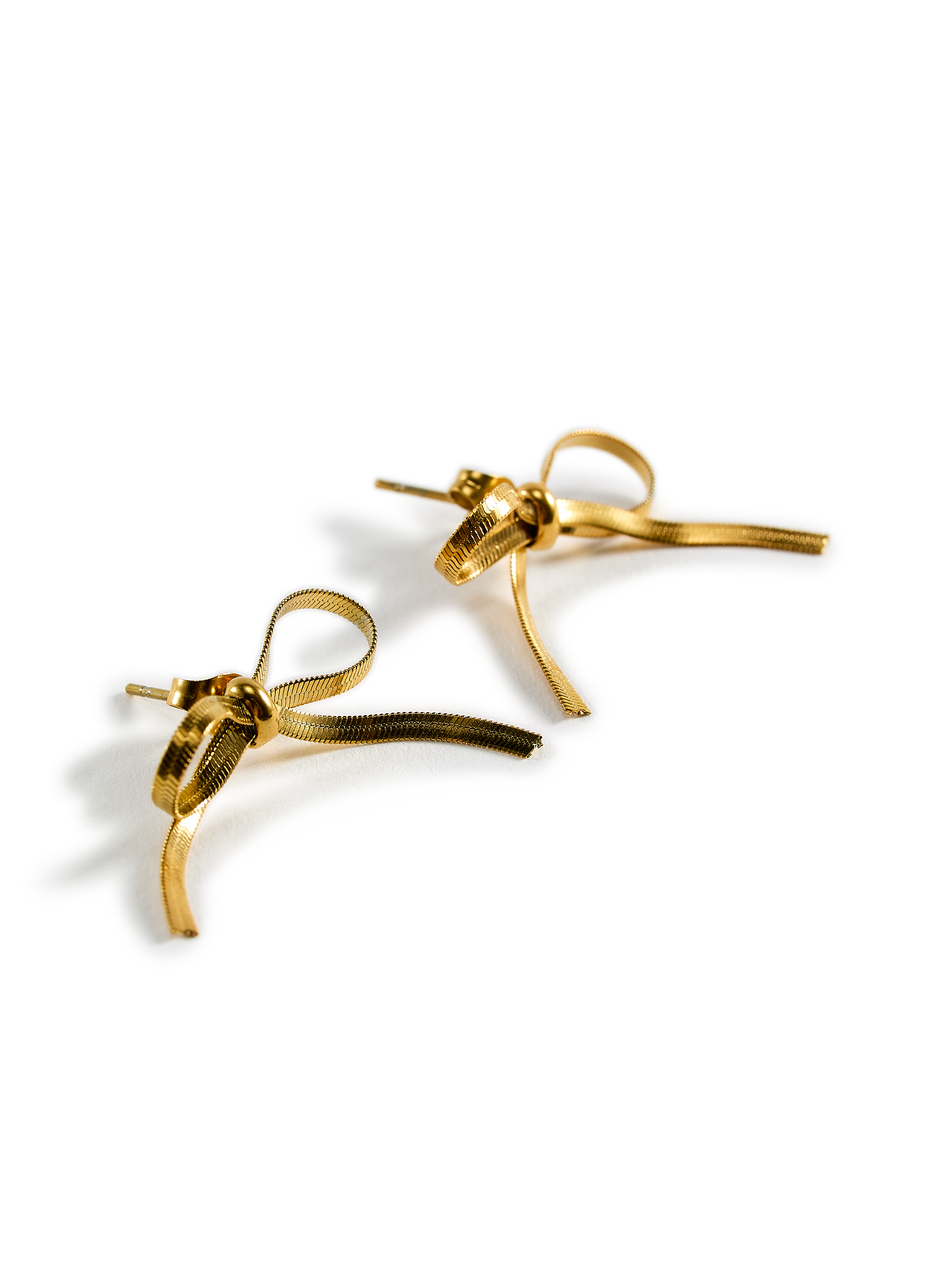 Boucles d'oreille noeud  AU PRINTEMPS PARIS Doré