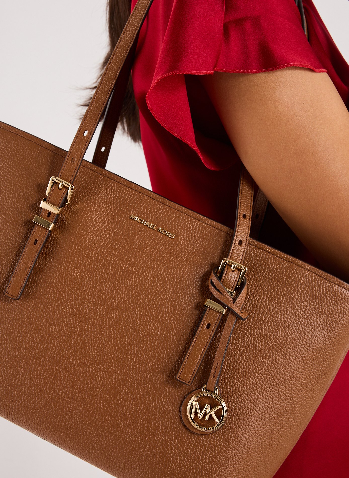 Quinn leather tote bag MICHAEL KORS Brown