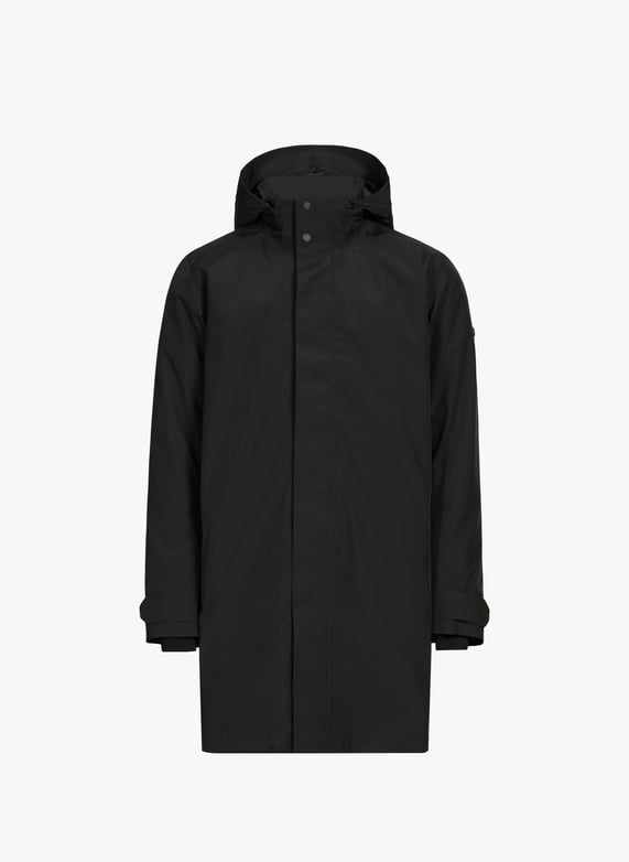 Mid-length hooded jacket | Black by DIDRIKSONS Mid-length hooded jacket Black