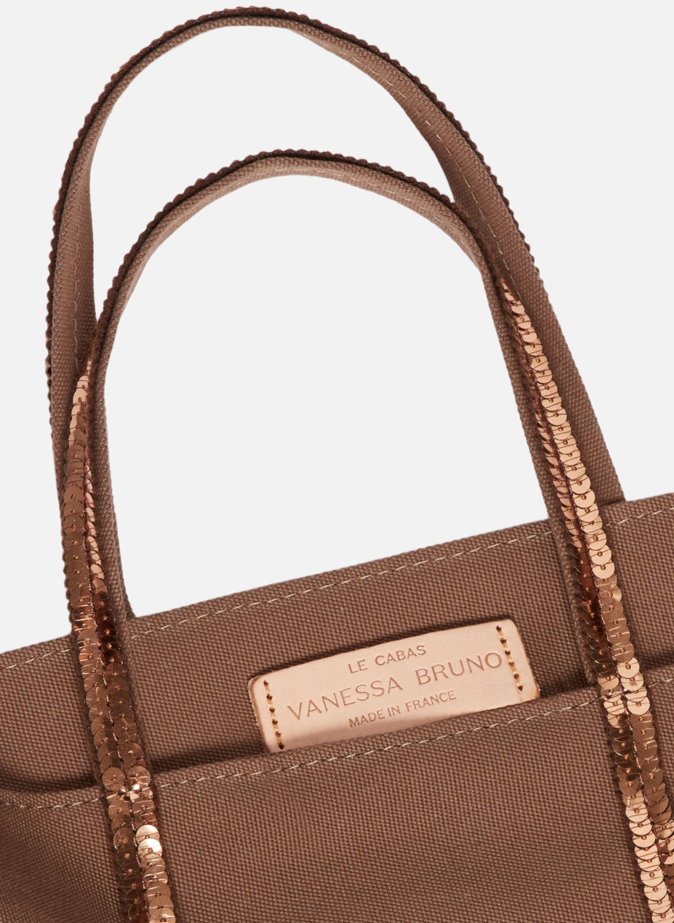 Cabas s zippé en toile VANESSA BRUNO Marron