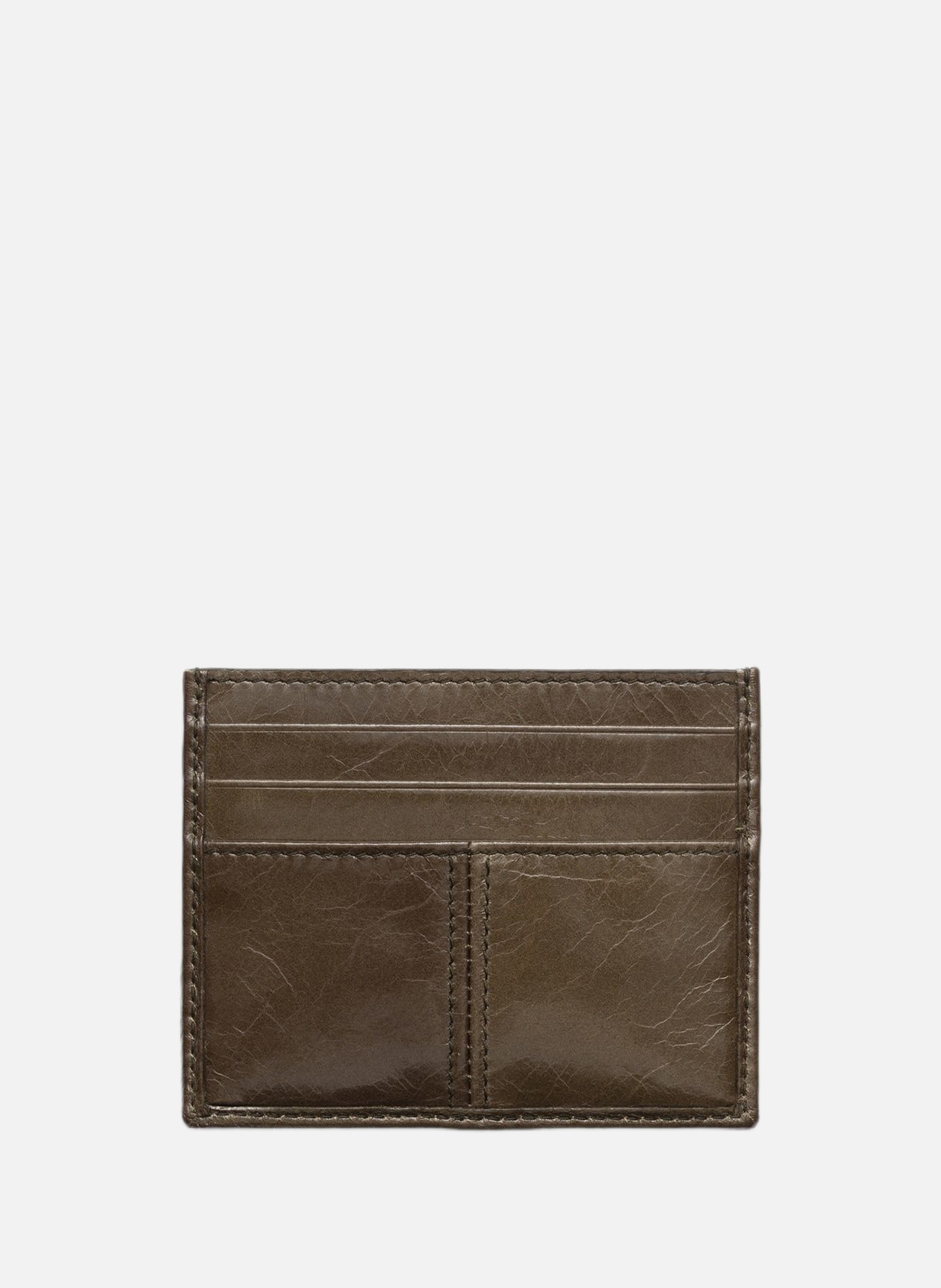 Porte-cartes en cuir PRADA Vert