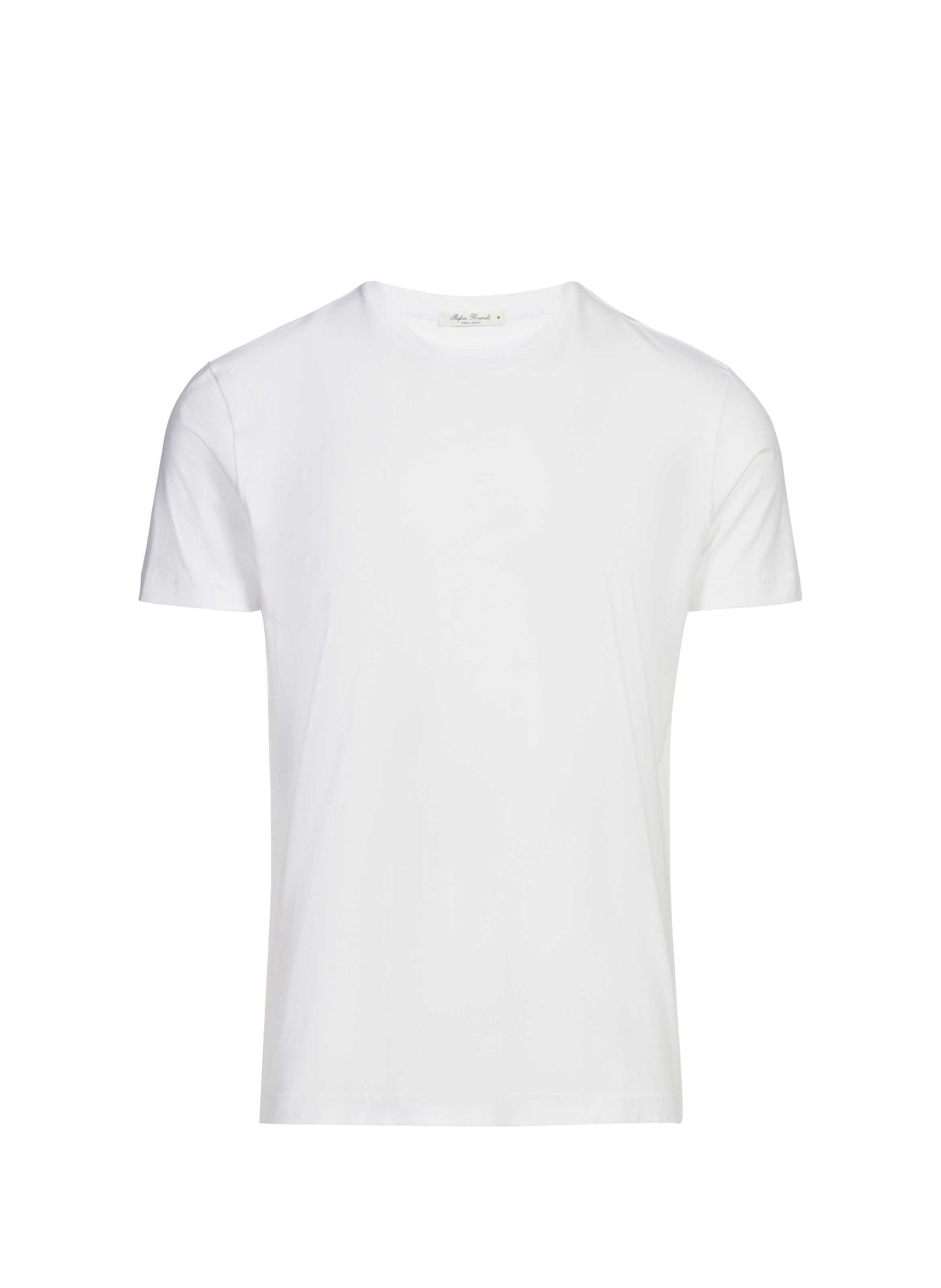 STEFAN BRANDT Straight fit short-sleeve cotton T-shirt White