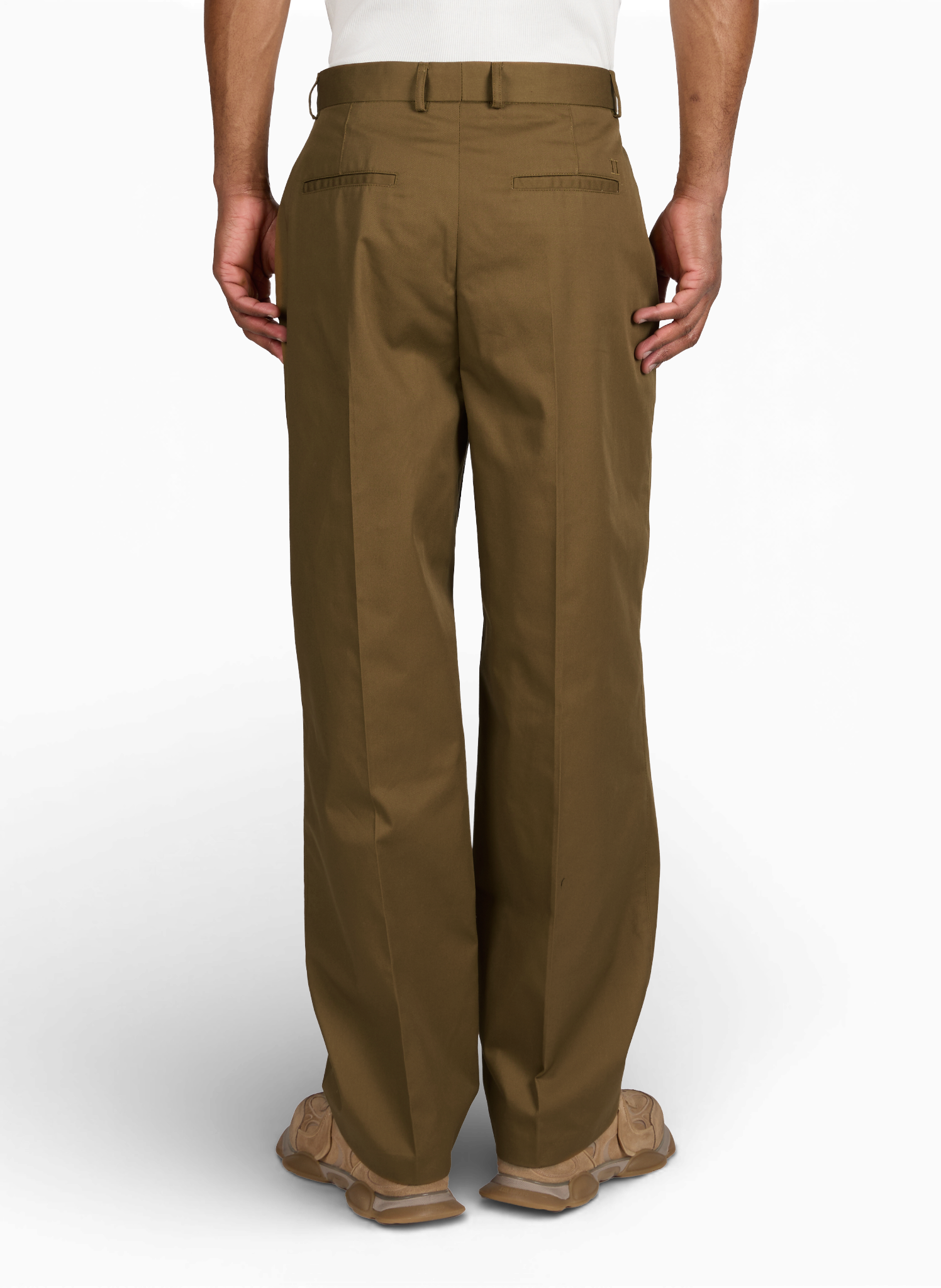 Pantalon Reece à plis en sergé épais LES DEUX Beige