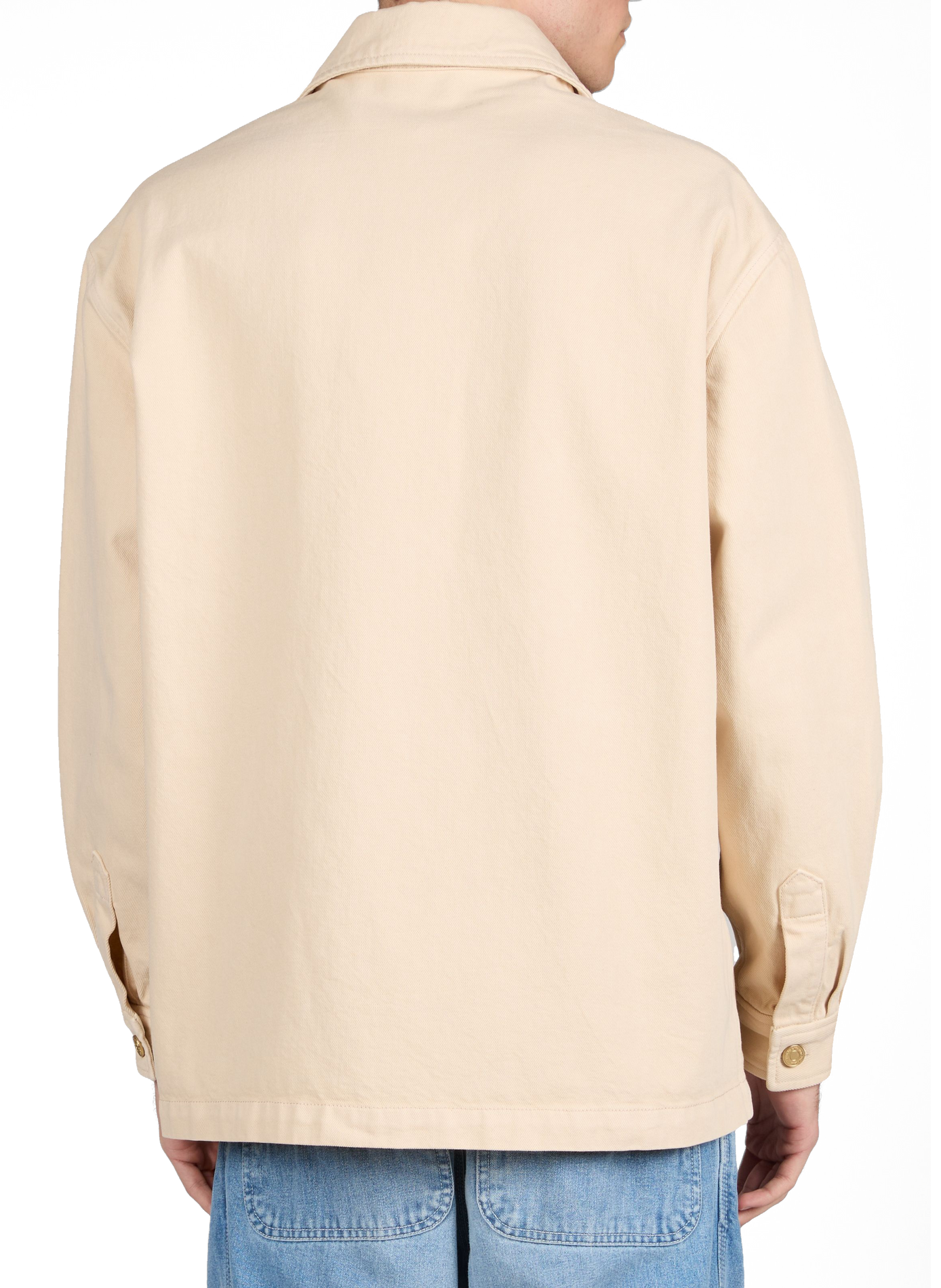 Straight cotton denim shirt DROLE DE MONSIEUR Beige