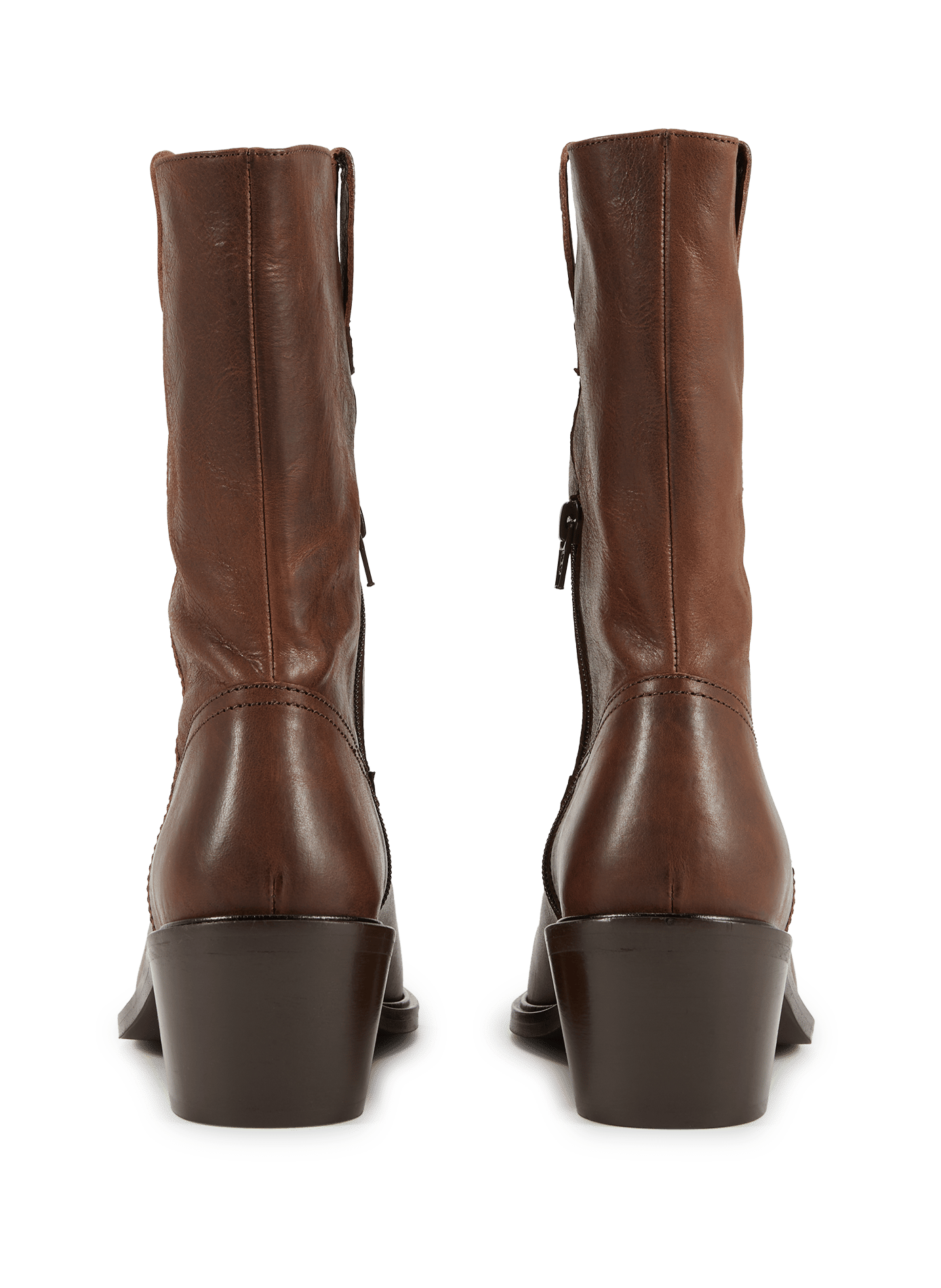 Mid-high Fierce leather boots SAISON 1865 Brown