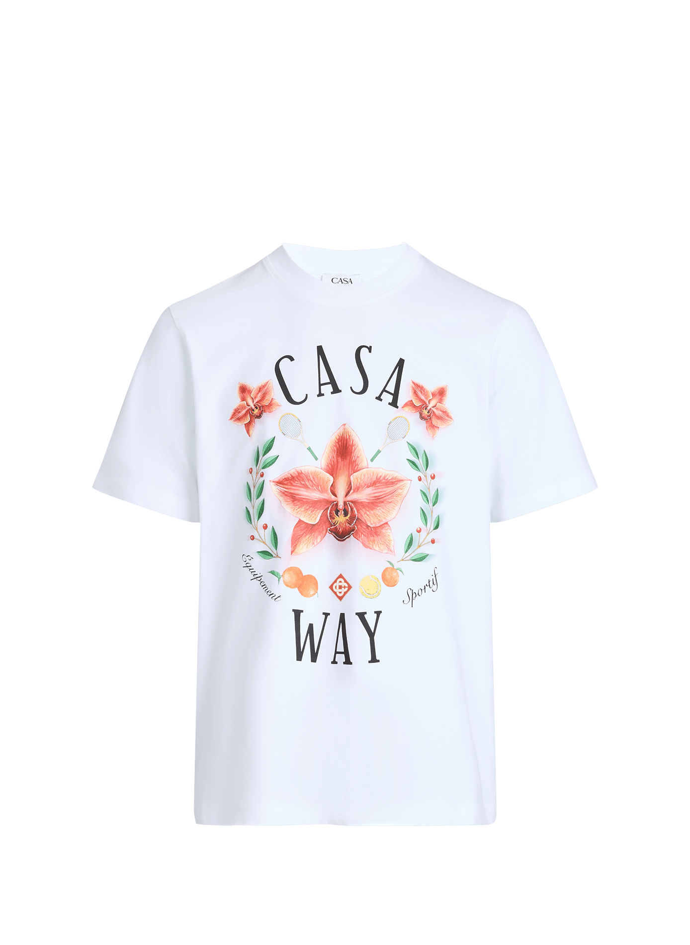 T-shirt imprimé en coton CASABLANCA PARIS Blanc