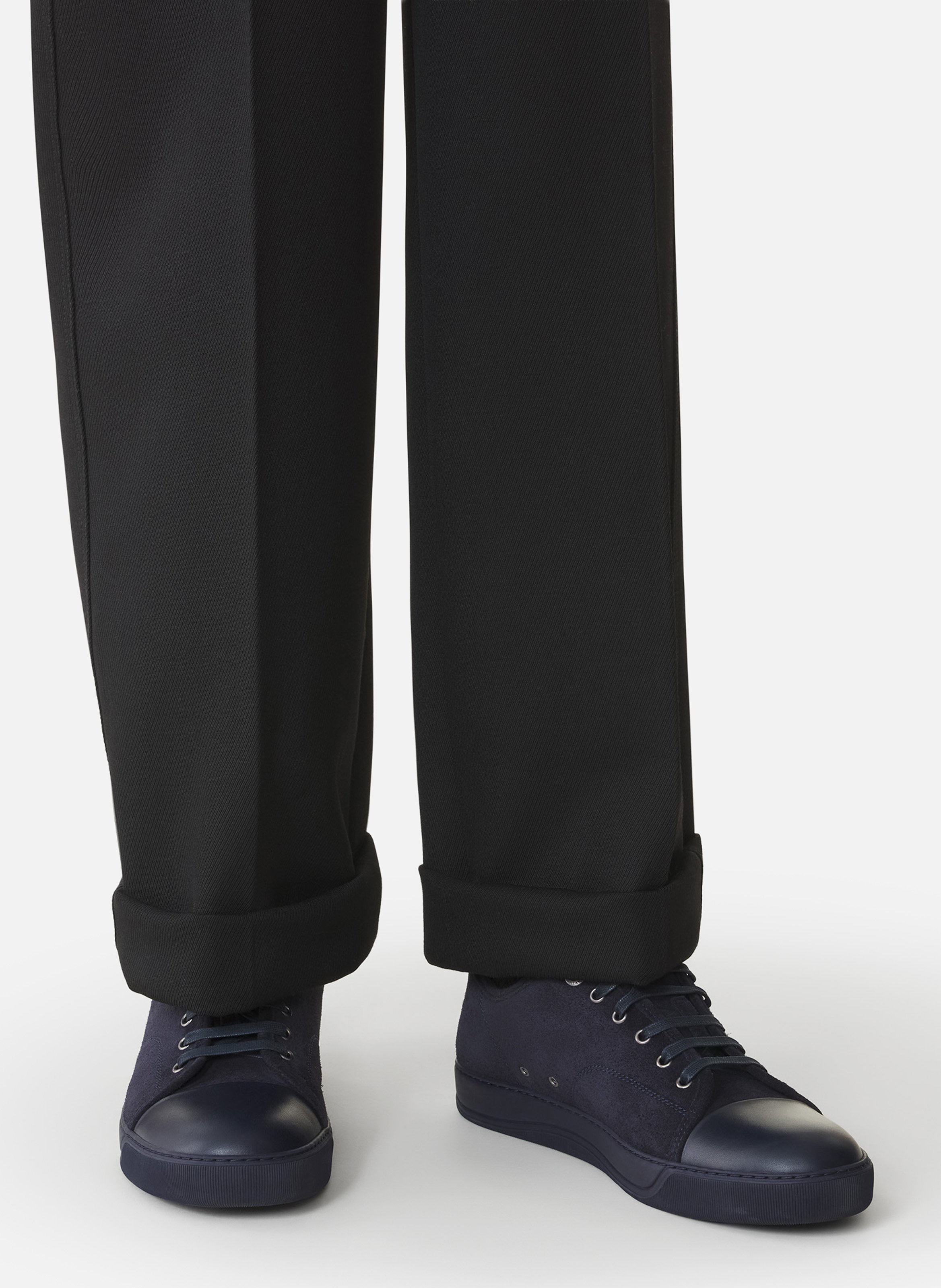 Sneakers dbb1 en cuir et suede LANVIN Bleu