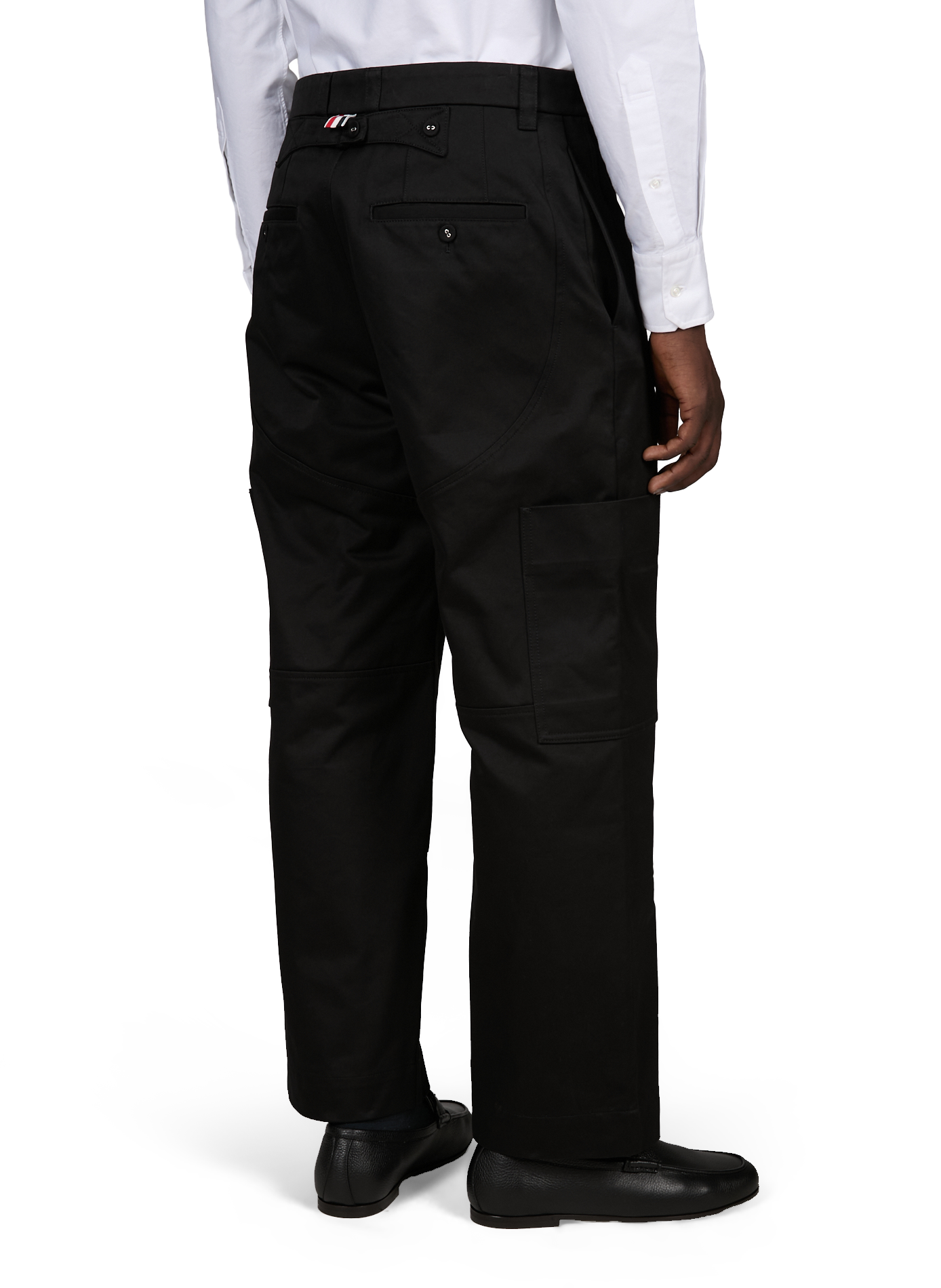 Pantalon cargo en coton THOM BROWNE Noir