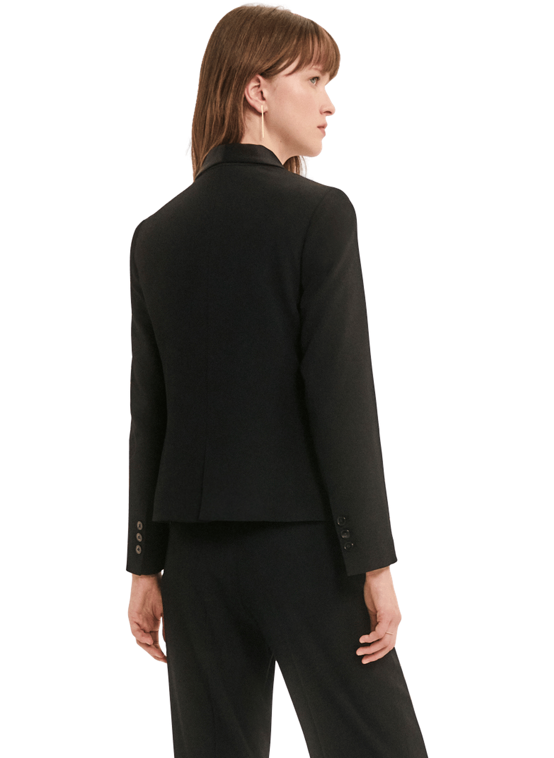 Blazer au col en satin - judy PABLO Noir