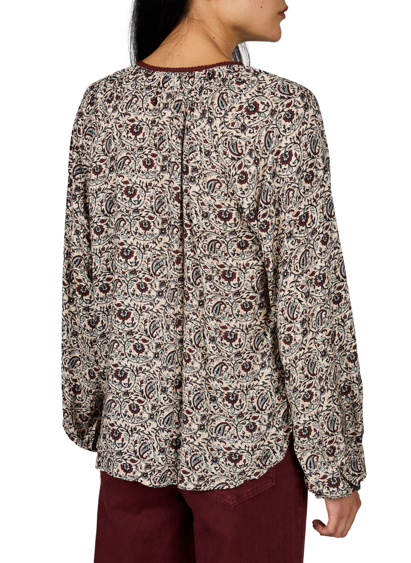 Fließende bedruckte Bluse VILA Beige