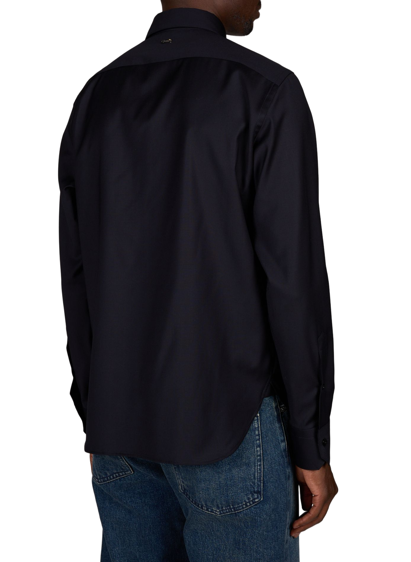 Wollmischhemd HERNO Blau