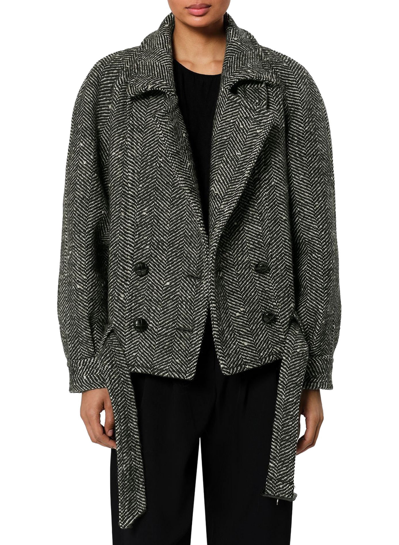 Elvane herringbone wool coat ISABEL MARANT Multicolour